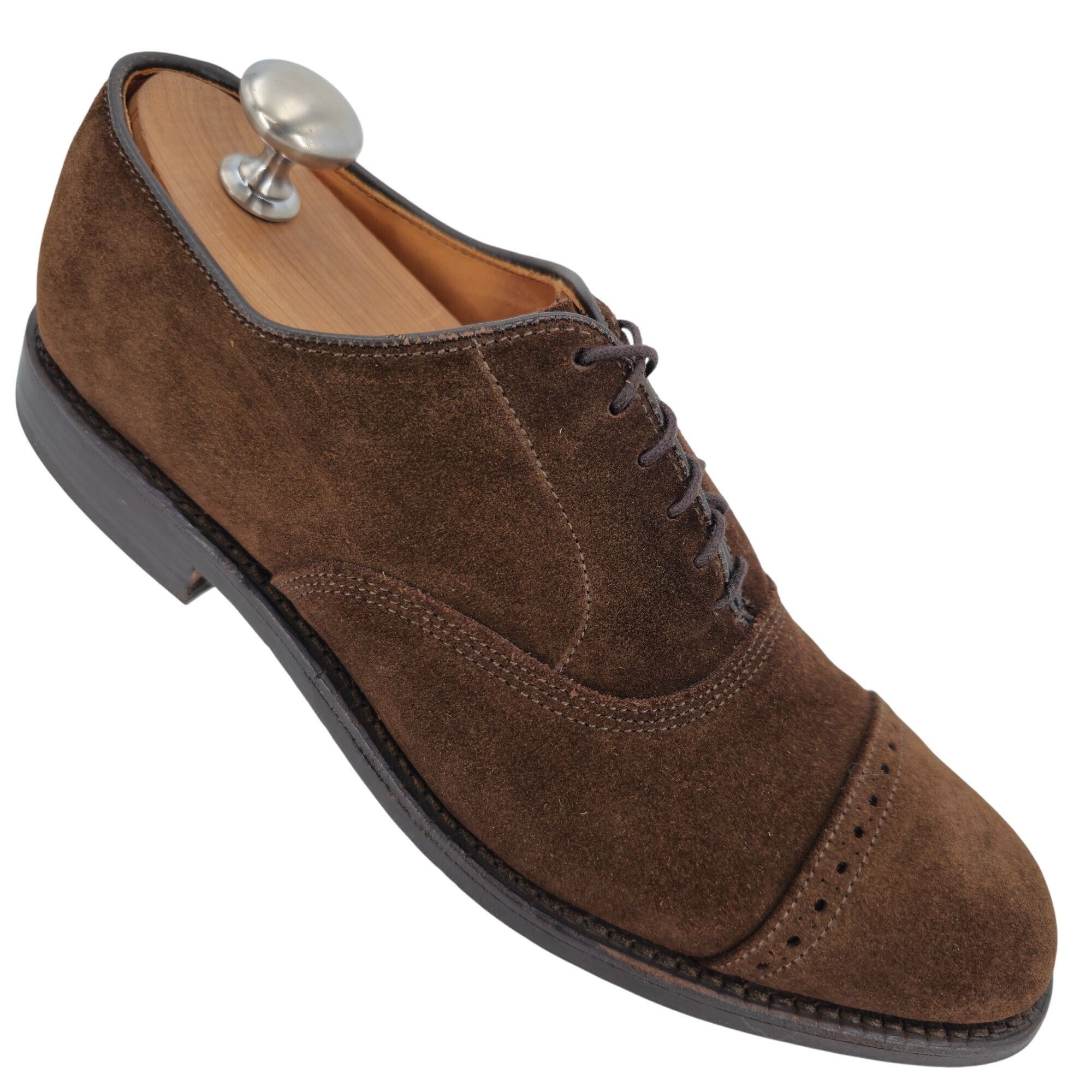 Allen Edmonds Vintage Allen Edmonds Mens 8A Brown Suede Leather Dress Shoe Size US 8 / EU 41 - 1 Thumbnail