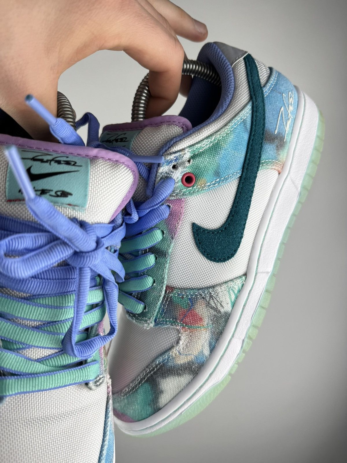 Nike Nike SB Dunk Low x Futura Laboratories Bleached Aqua Size US 6 / IT 36 - 1 Thumbnail