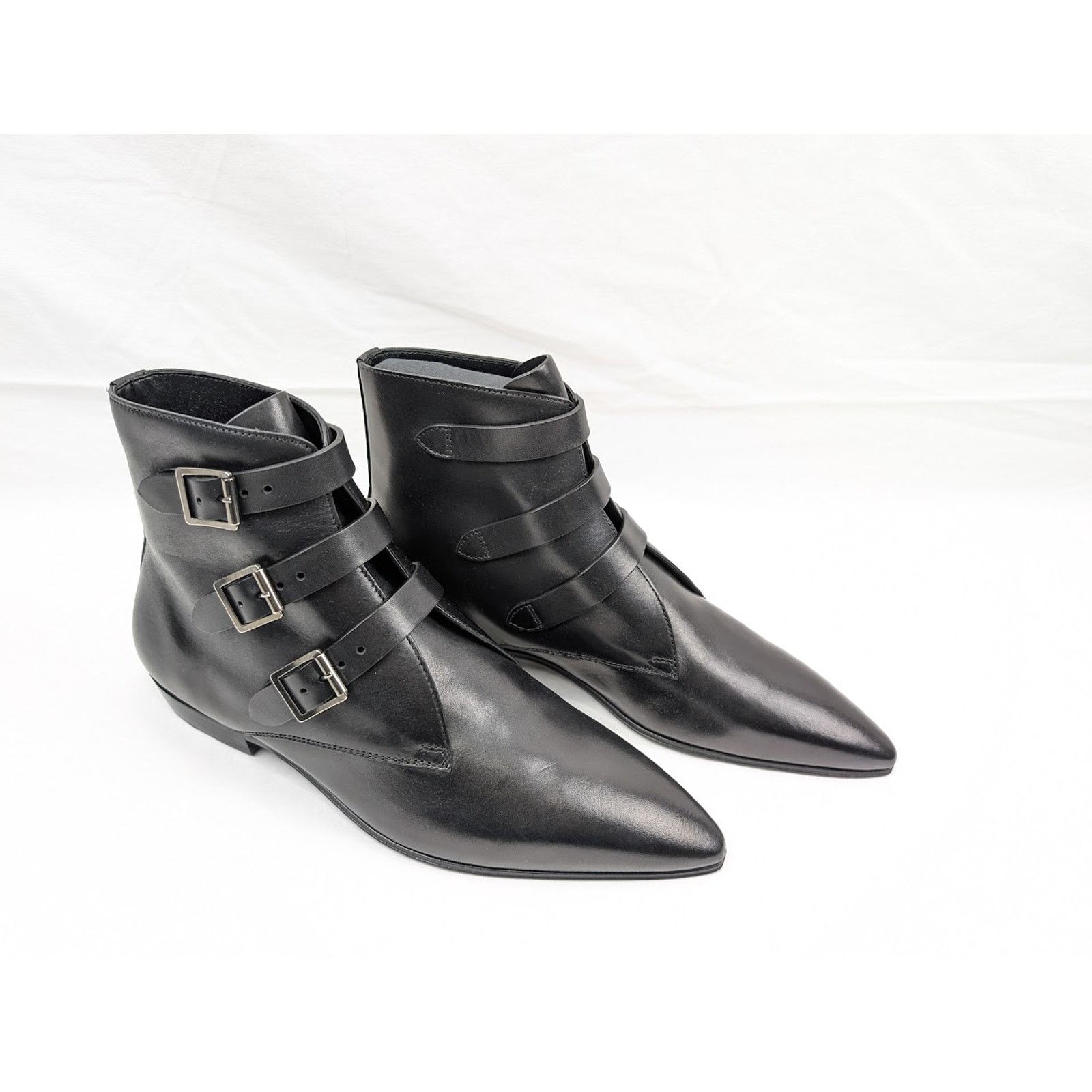 Saint Laurent Paris o1rshd1 Goth 15 Boots in Nero Size US 8.5 / EU 41-42 - 11 Thumbnail
