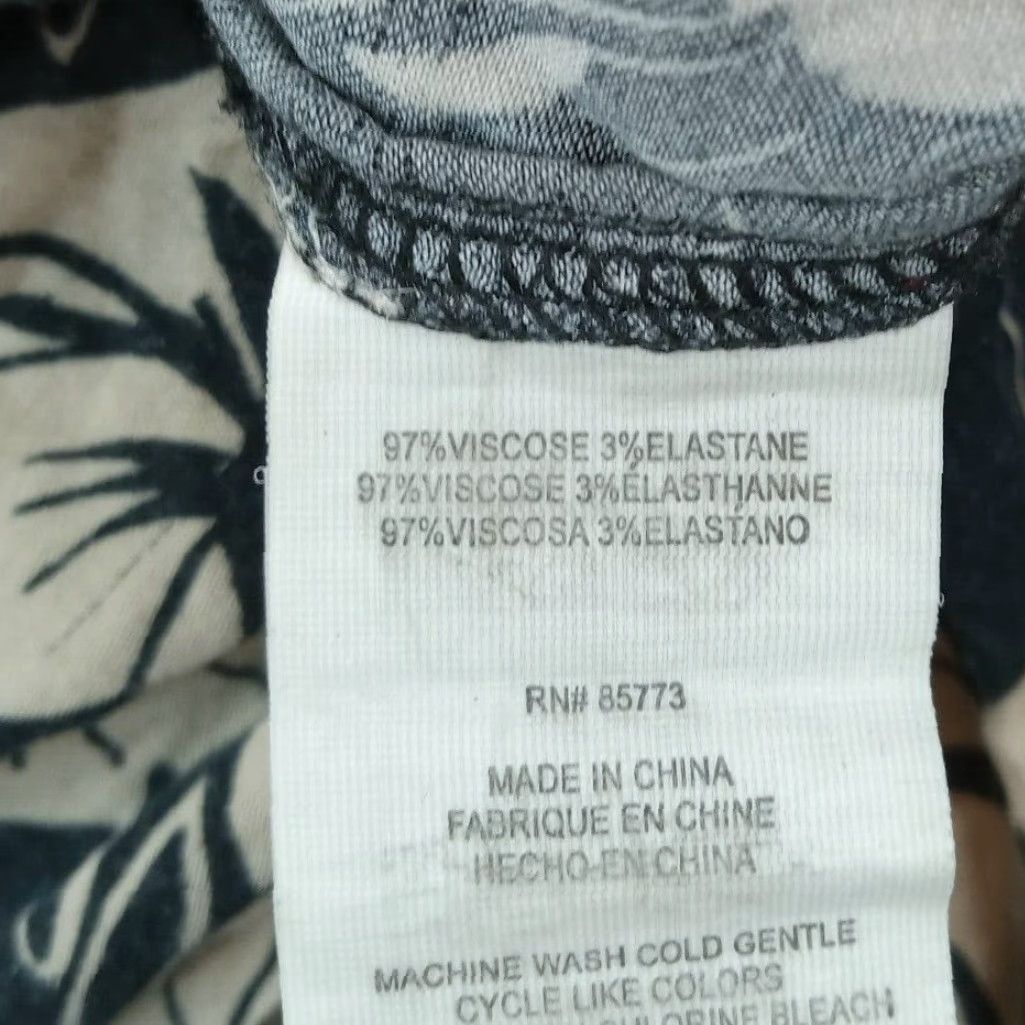 O'Neill O'Neill Women's Beach Pants Small Black Beige Floral Wide Leg Stretchy Size 28" / US 6 / IT 42 - 7 Thumbnail