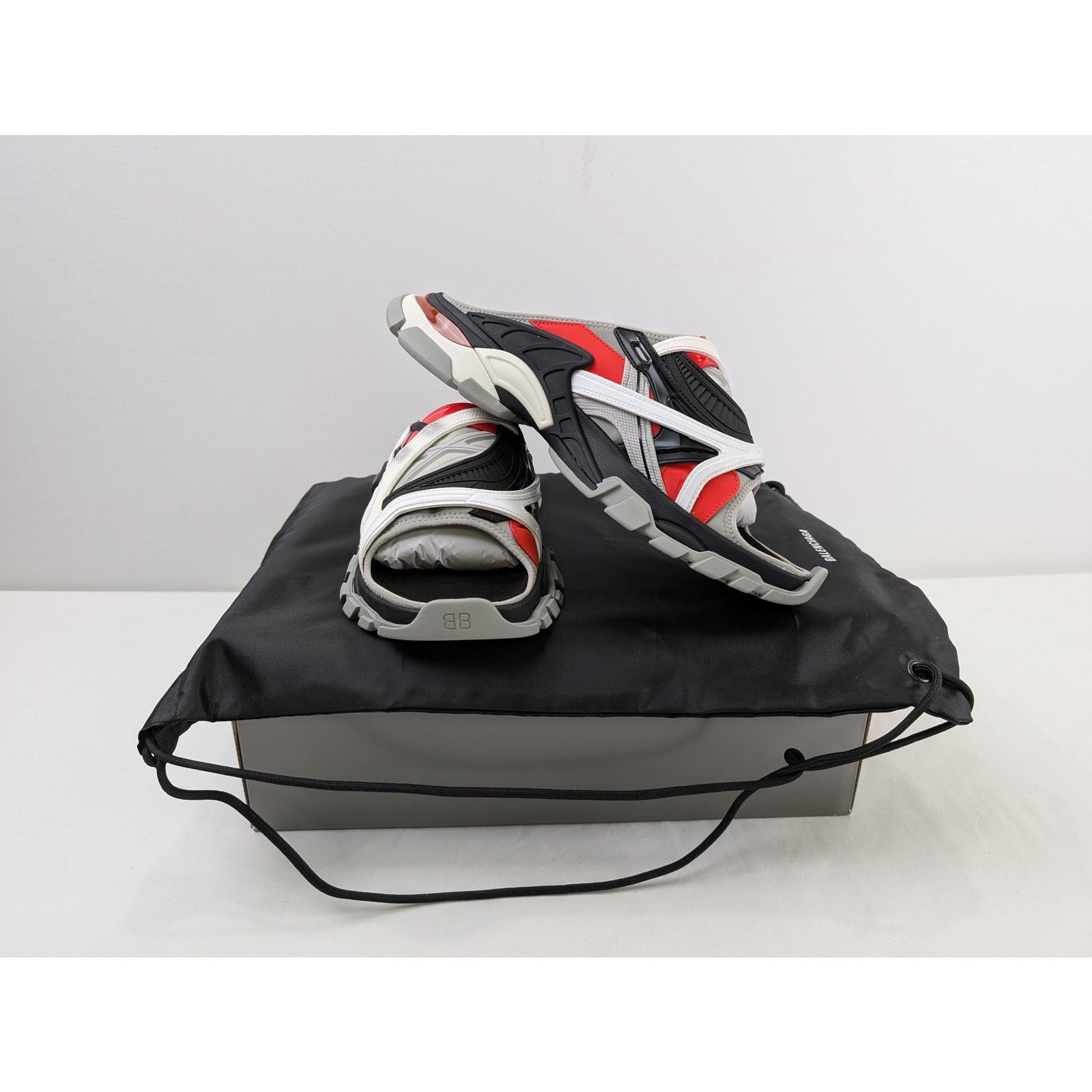 Balenciaga o1rshd1 Trcl Slide Slipper in Black/Grey/Red Size US 13 / EU 46 - 18 Thumbnail