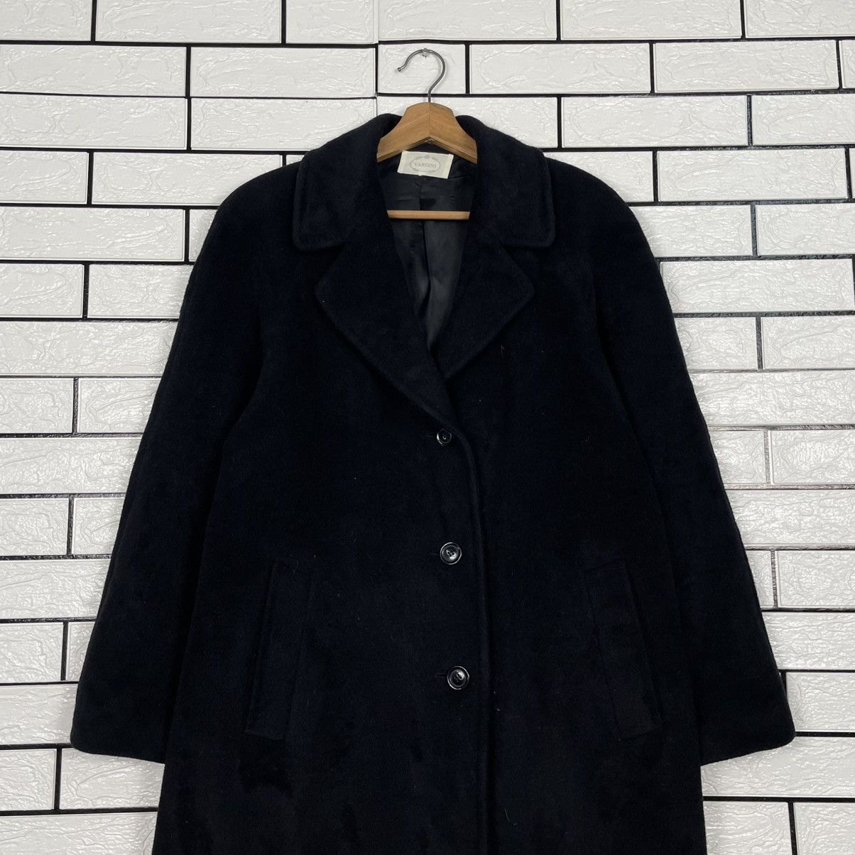 Other Italian Designer Vardini Black Wool Coat Size M / US 6-8 / IT 42-44 - 3 Thumbnail
