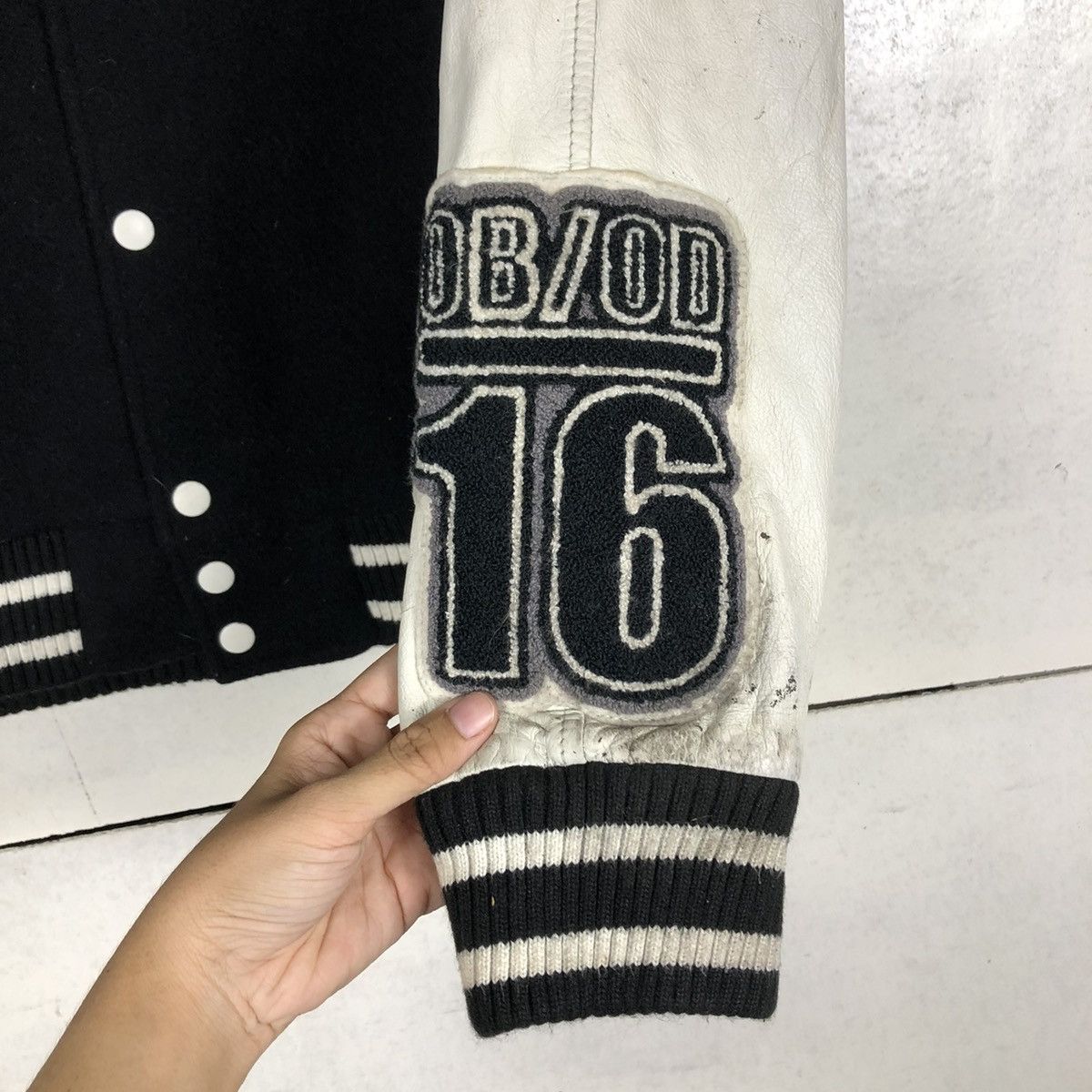 Hysteric Glamour 🔥VINTAGE VARSITY JACKET LEATHER ONBOARD EMBROIDERY BIG LOGO Size US M / EU 48-50 / 2 - 14 Thumbnail