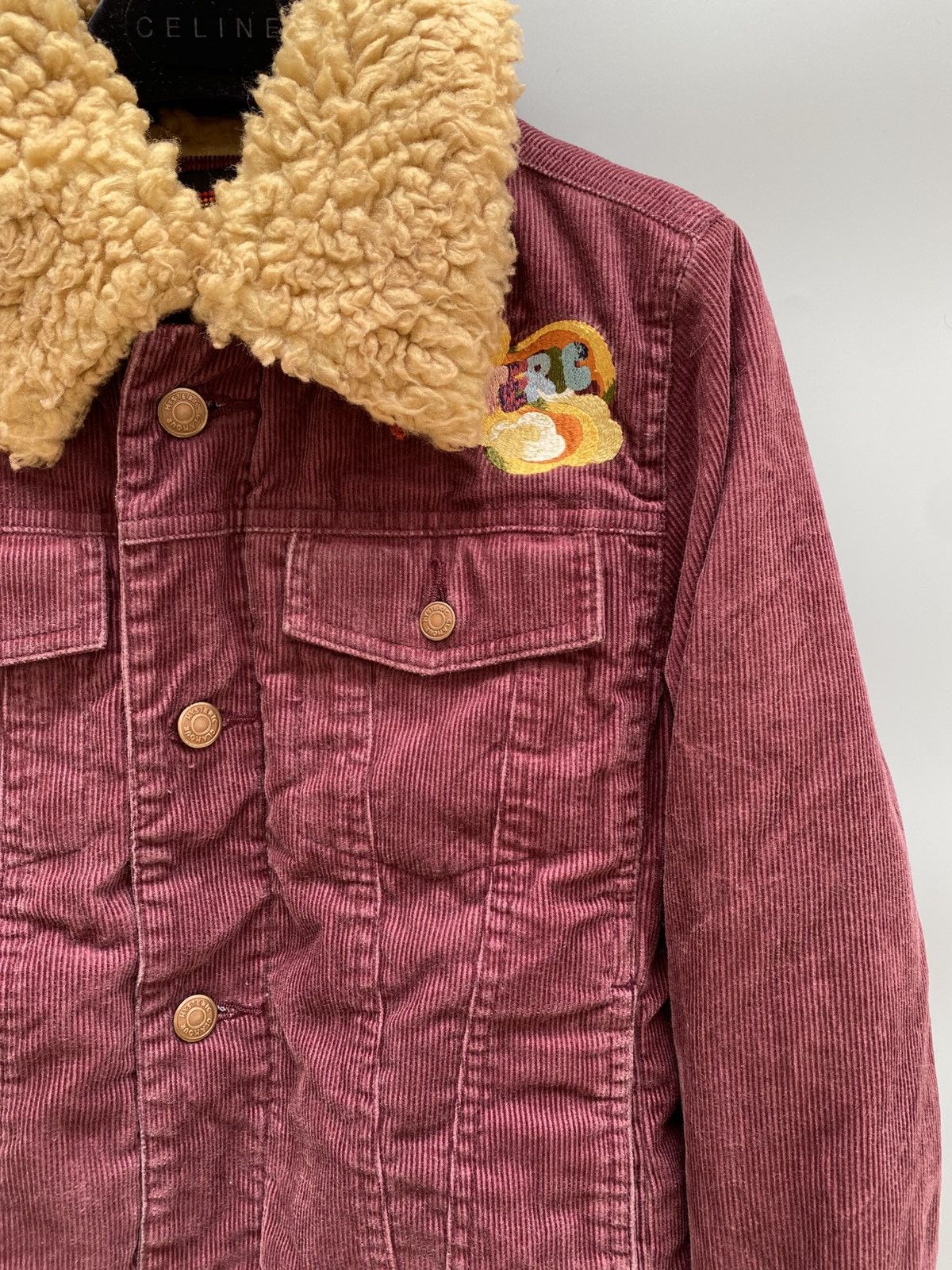 Hysteric Glamour 1980s Hysteric Glamour- Embroidered Corduroy Sherpa Jacket Size US XS / EU 42 / 0 - 10 Thumbnail