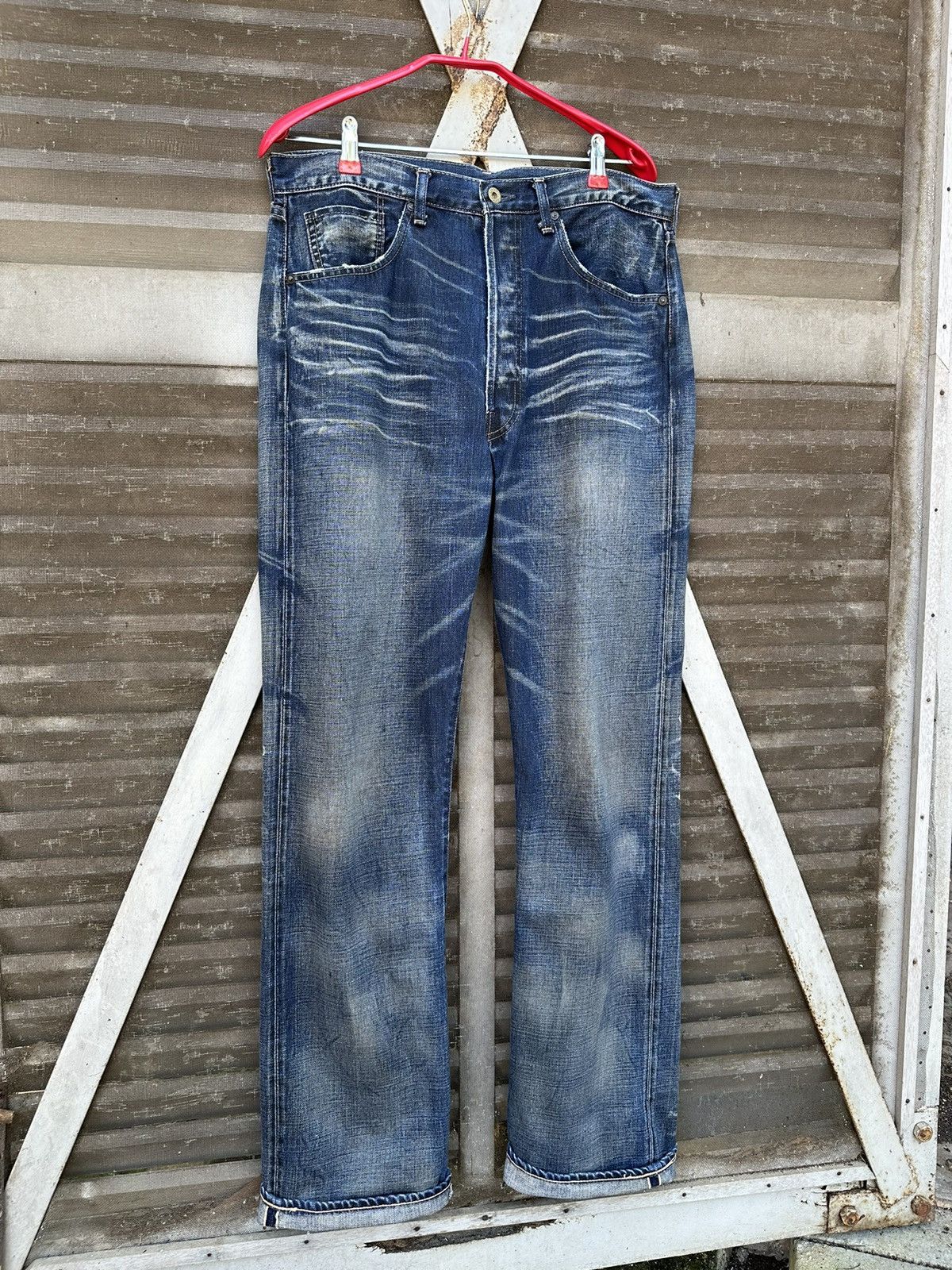 Levi's Vintage Clothing 👹Vintage Levis 501 Big E Washed Baggy Jeans Size US 34 / EU 50 - 7 Thumbnail