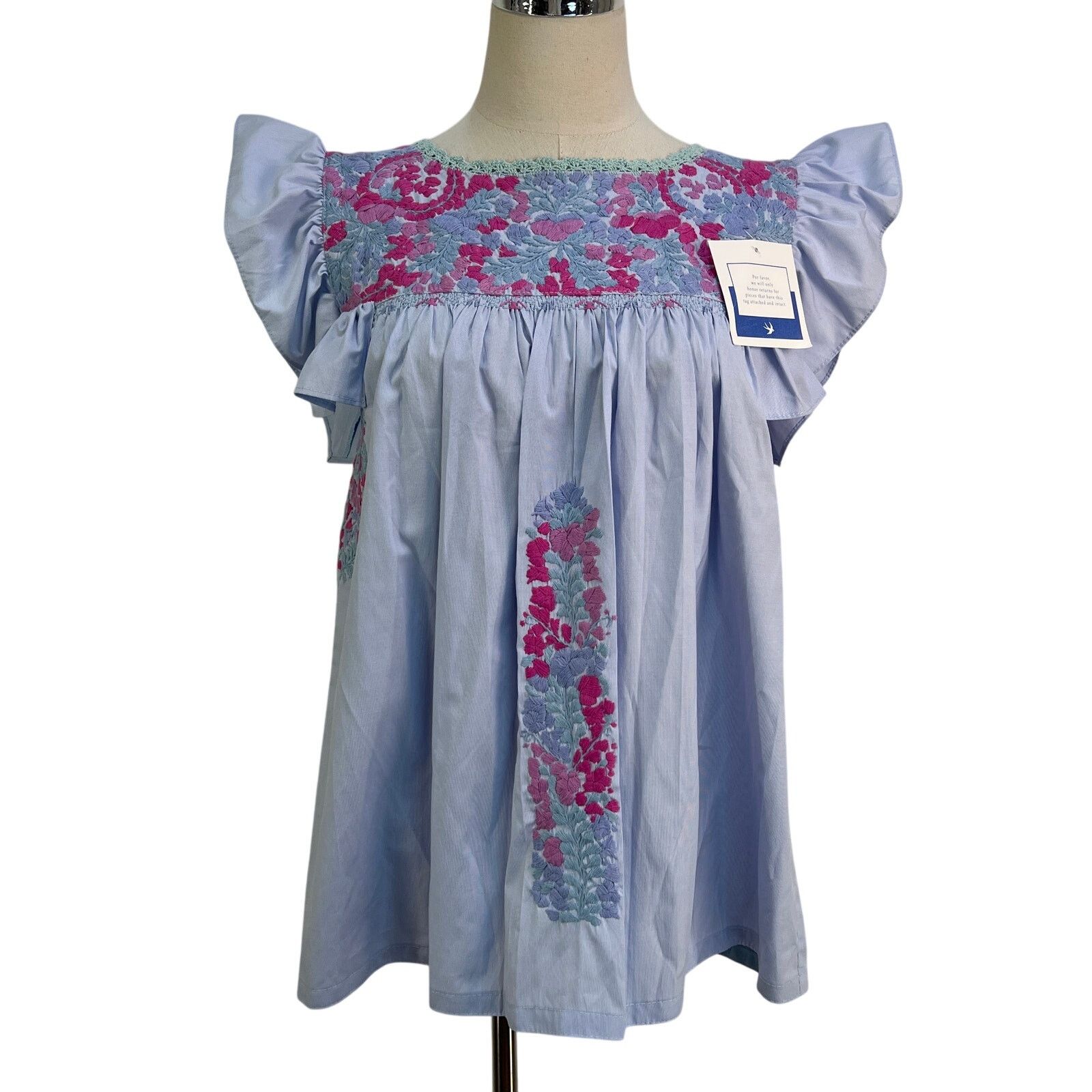 Other Mi Golondrina Soledad Blouse Blue Size S / US 4 / IT 40 - 1 Thumbnail