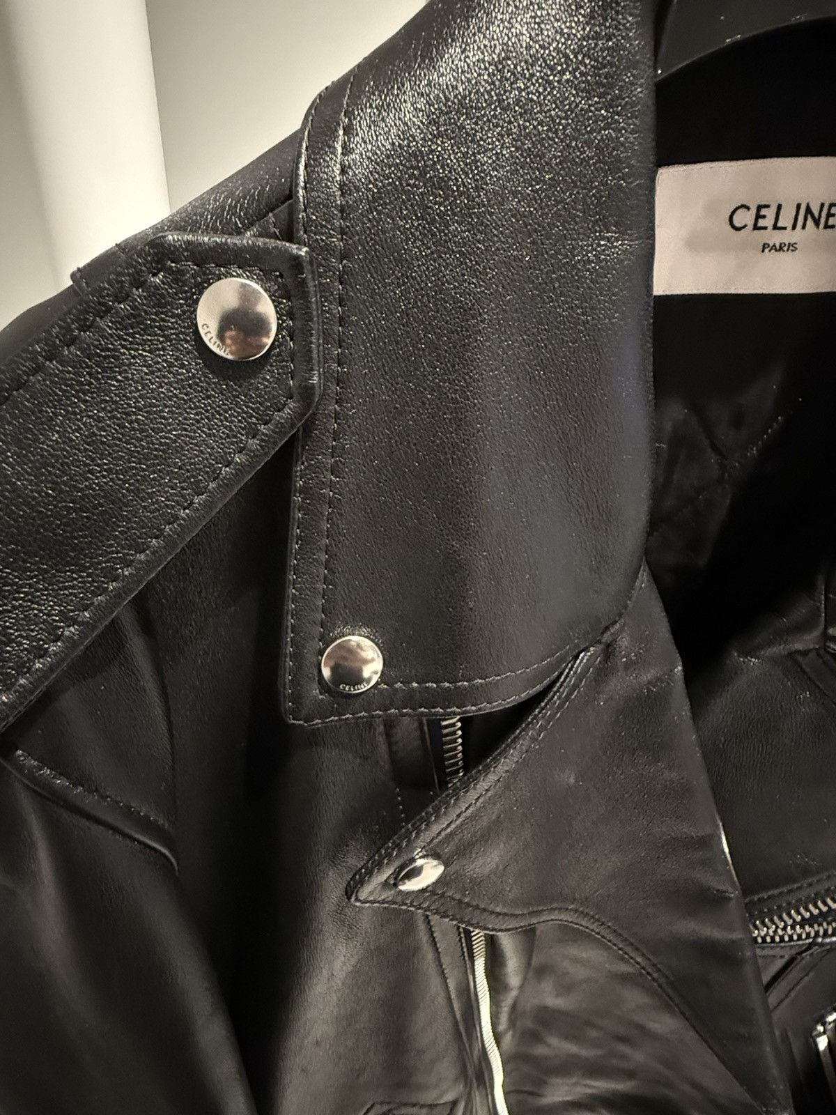 Celine Celine Biker Double Leather Jacket Size US M / EU 48-50 / 2 - 4 Thumbnail