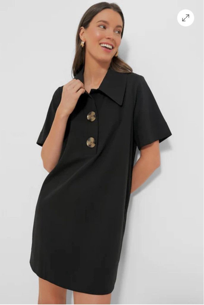 tuckernuck black dress Greek Key Embroidered Linen Adrianne Black / XL Aint no collar high enough Tuckernuck Black Ric Rac Linen