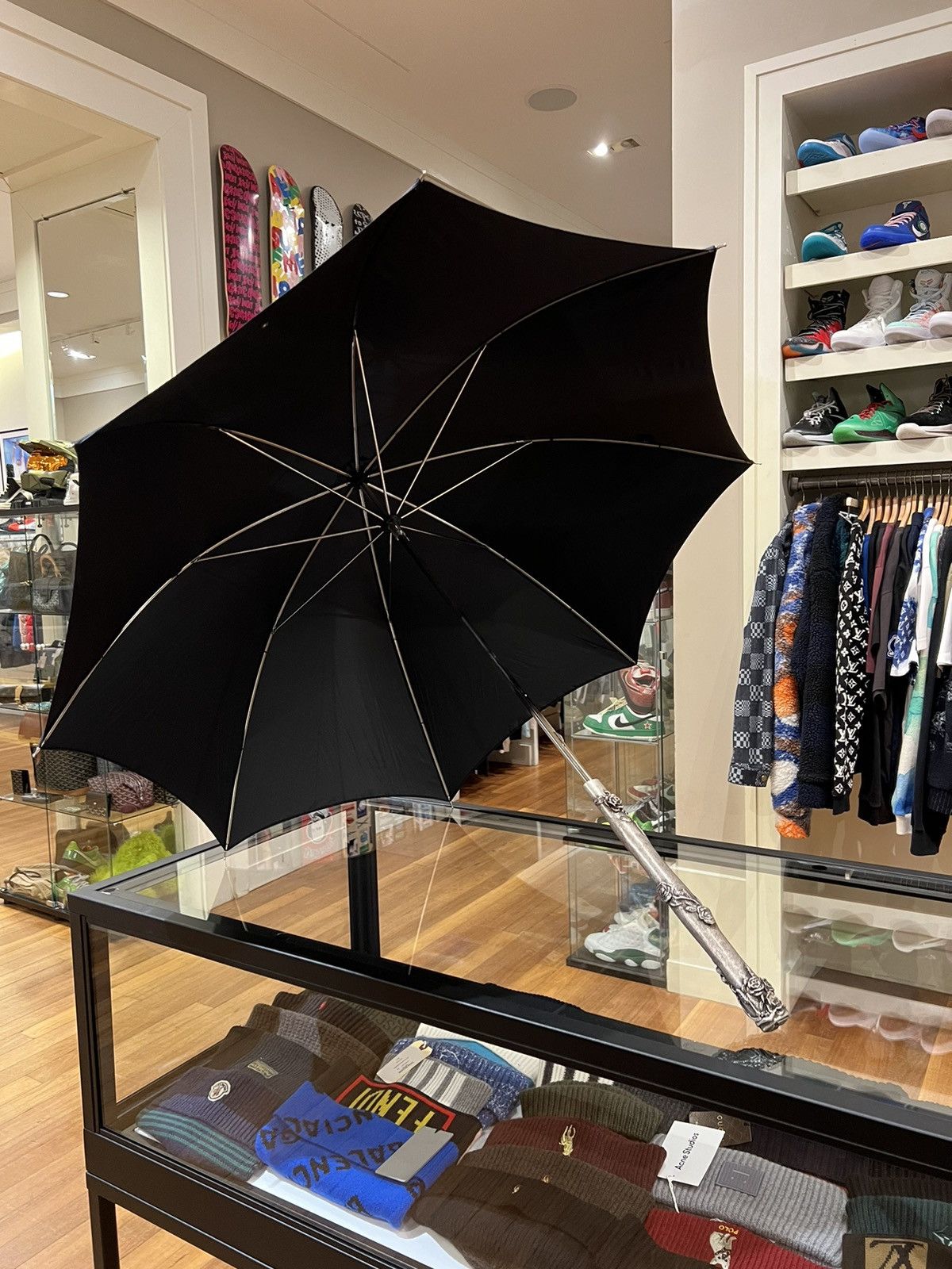 Enfants Riches Deprimes Enfants Riches Deprimes Rose Thorn Handle Umbrella Size ONE SIZE - 3 Thumbnail