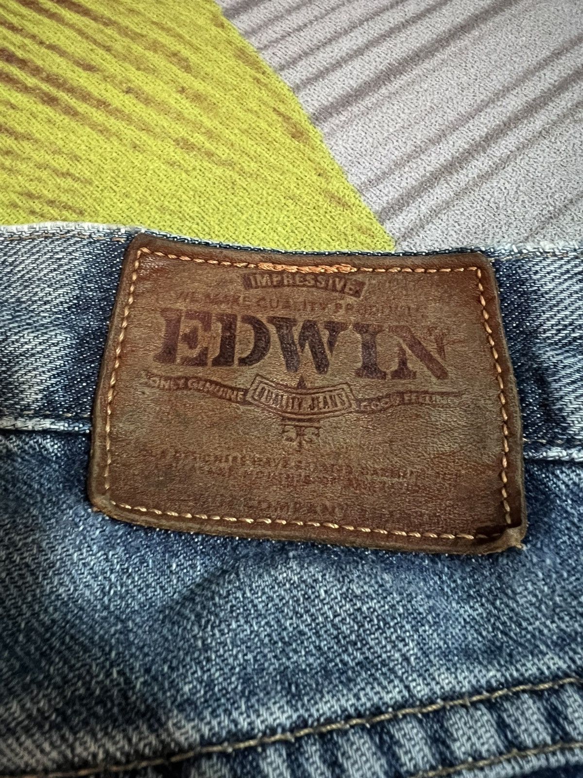 Edwin × If Six Was Nine 💥Baggy💥Vintage 90’s Edwin Distressed Jeans Light Wash Size US 31 - 18 Thumbnail
