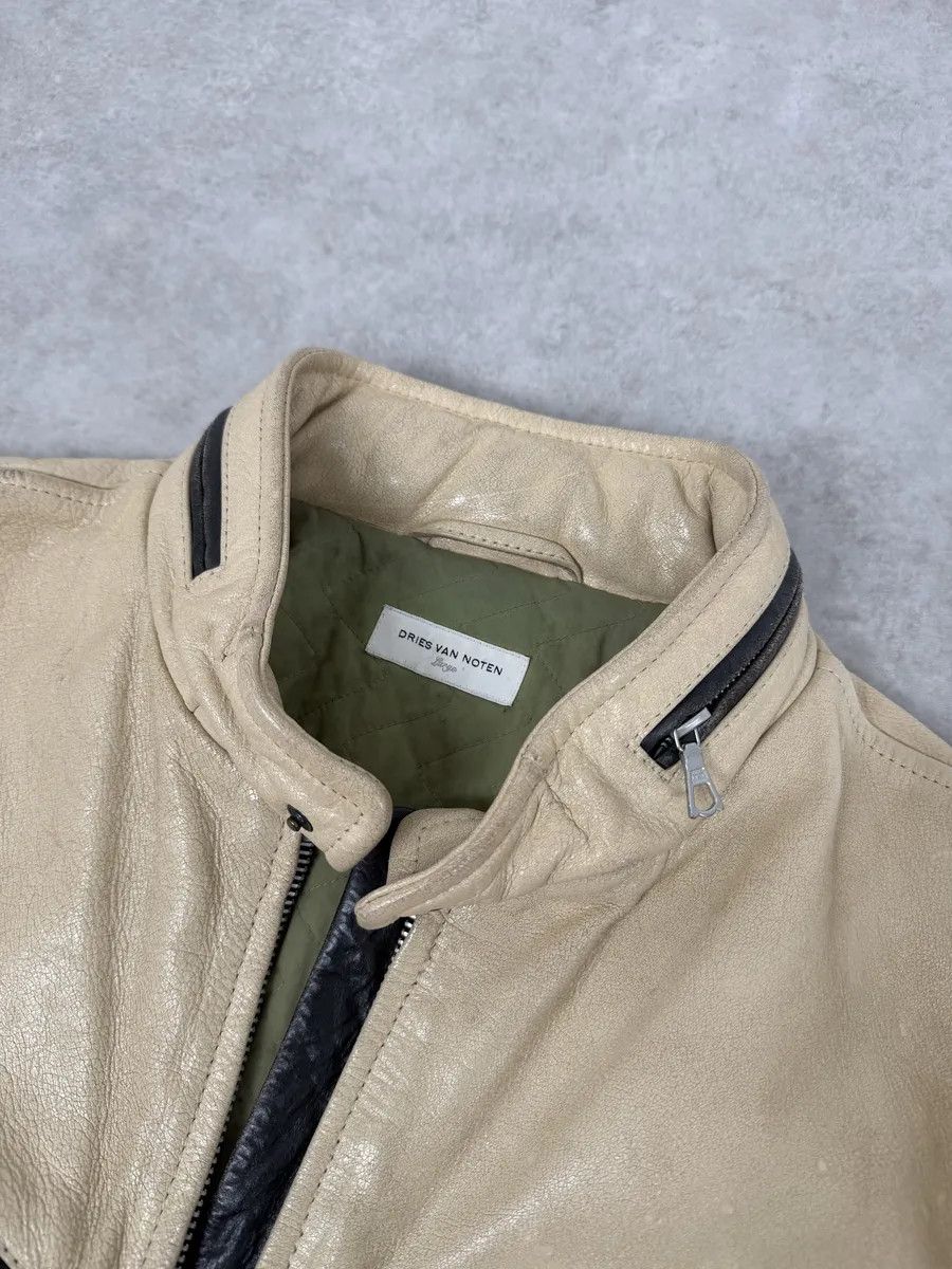 Dries Van Noten Dries Van Noten Beige Premium Leather Jacket Size US S / EU 44-46 / 1 - 10 Thumbnail