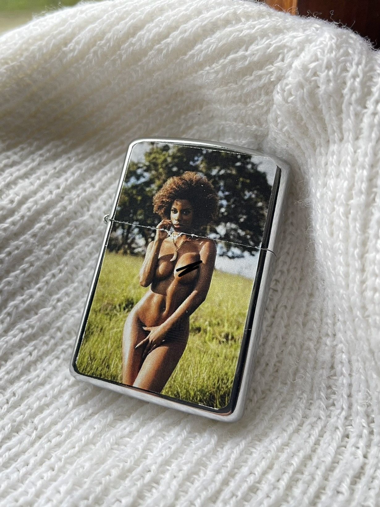 🌹00s vintage nude girl Nature cigar lighter