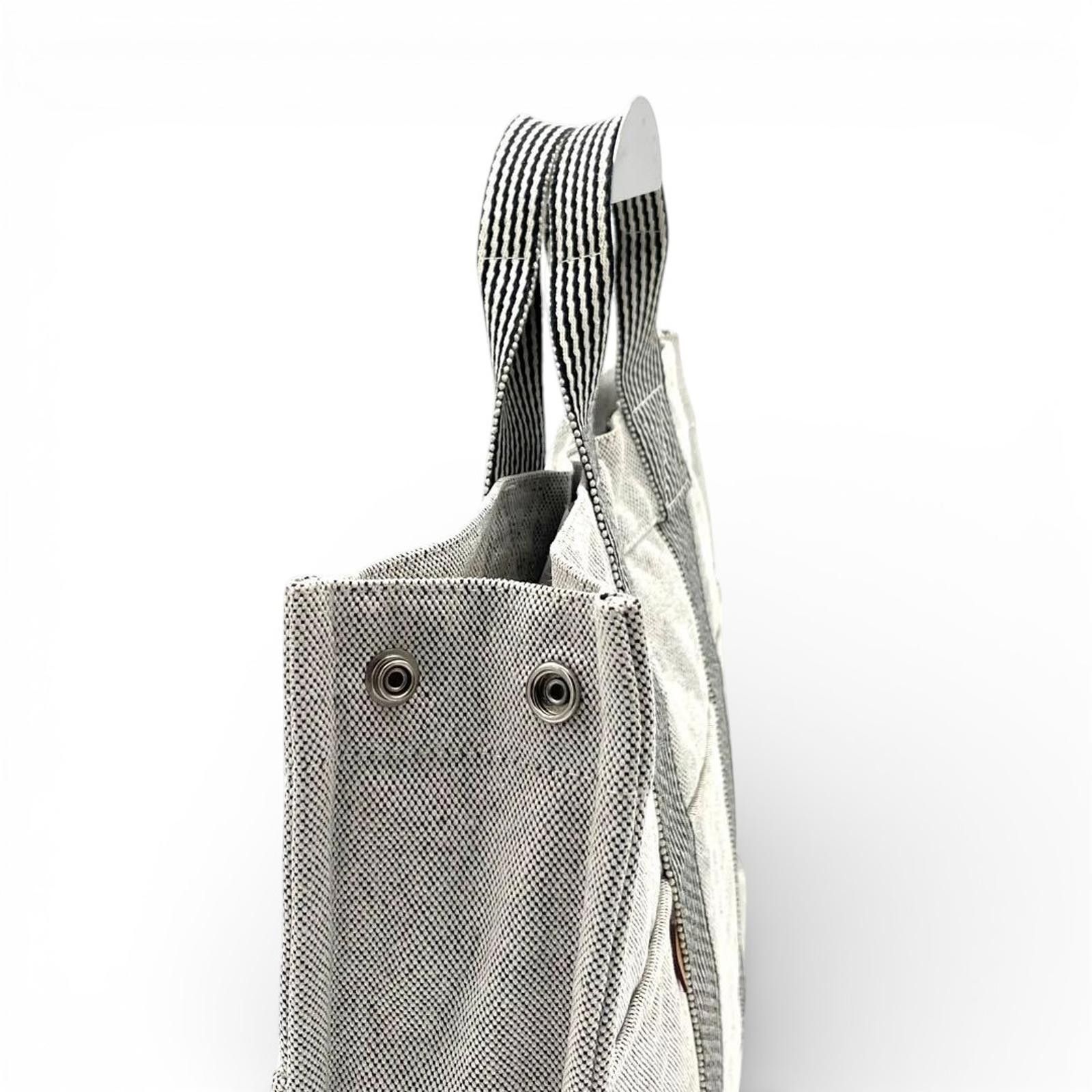 Hermes Hermès - Canvas Tote Handbag with Striped Handles Size ONE SIZE - 5 Thumbnail