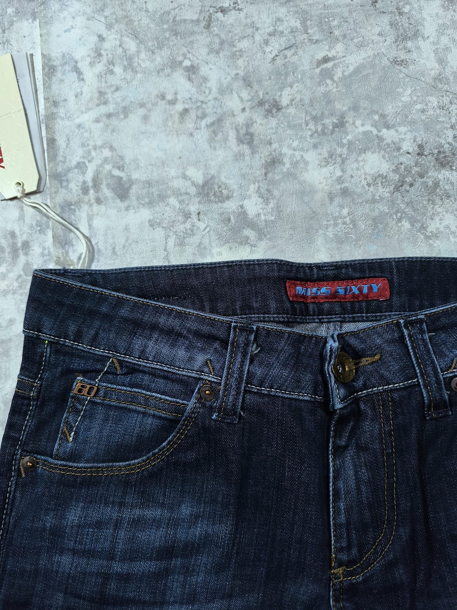 Miss Sixty lowrise y2k miss sixty italy blue faded wash jeans Size 31" - 6 Thumbnail