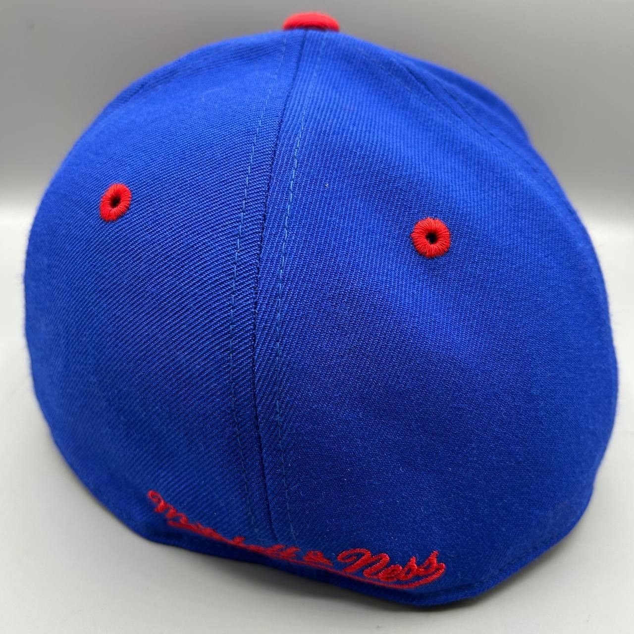 Mitchell & Ness Denver Nuggets Hat Men 7 1/4 Blue Red NBA Fitted Cap Wool Size ONE SIZE - 9 Thumbnail