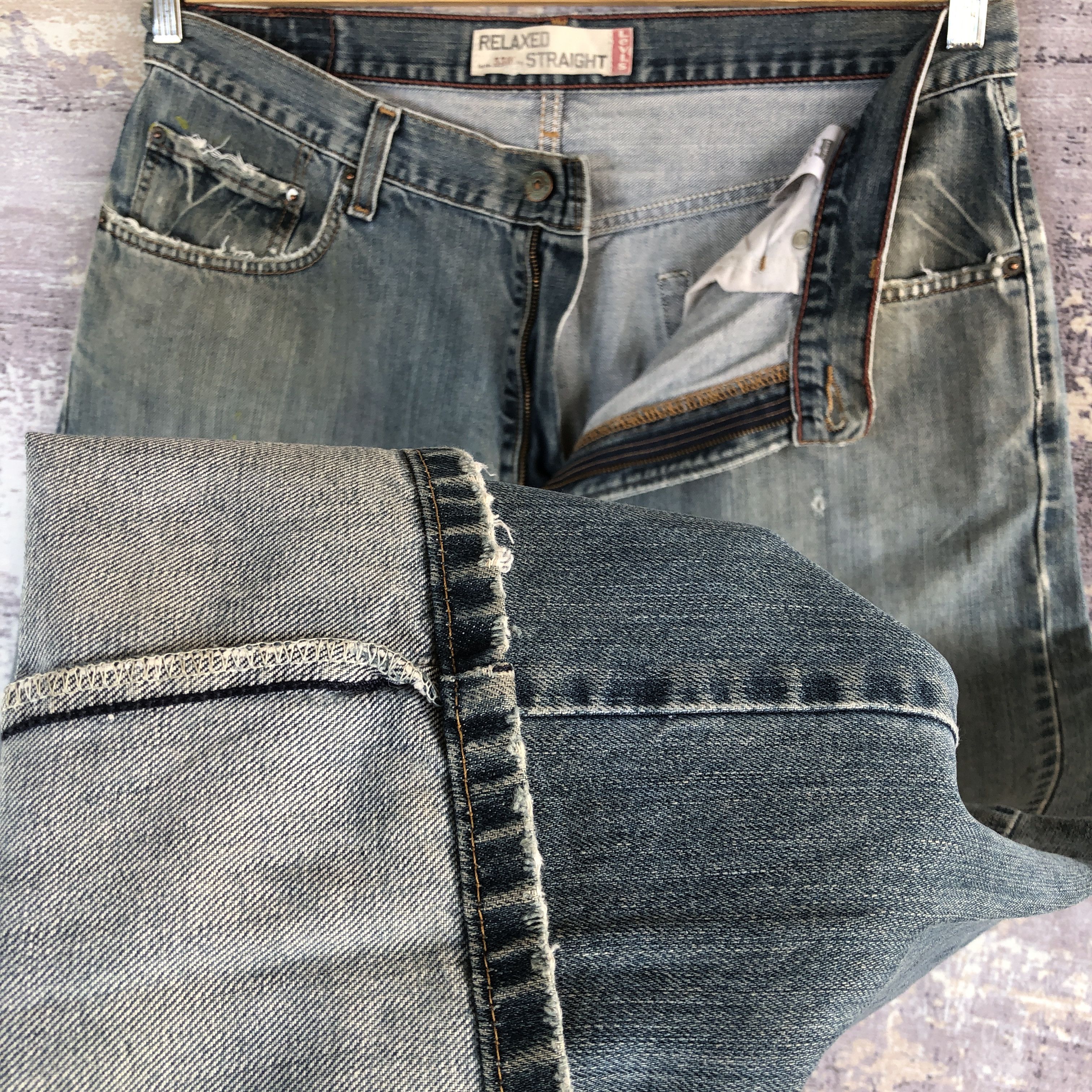 Levi's Vintage Levis Baggy Jeans Levi's 559 Faded Light Wash Denim Size US 34 / EU 50 - 7 Thumbnail