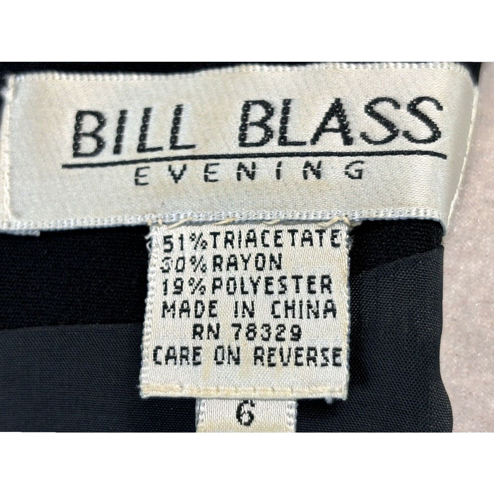 Bill Blass VINTAGE Bill Blass Cocktail Dress Black Sequins Beaded Eveningwear Womens 6 Long Sleeve 1980s Size M / US 6-8 / IT 42-44 - 7 Thumbnail