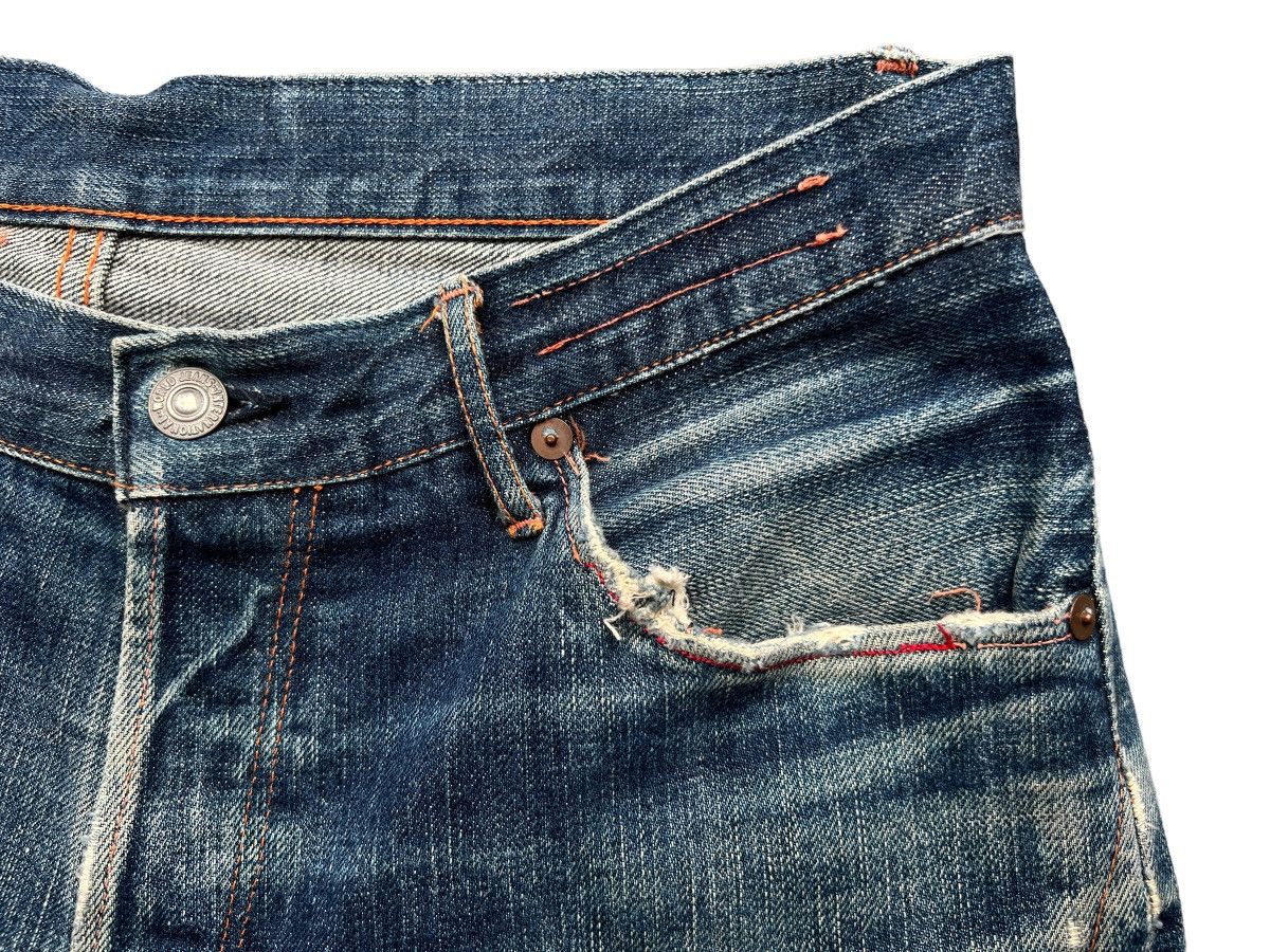 Vintage Hiroshi Kato Selvedge Distressed Sashiko Denim Jeans 32x32 Size US 32 / EU 48 - 12 Thumbnail