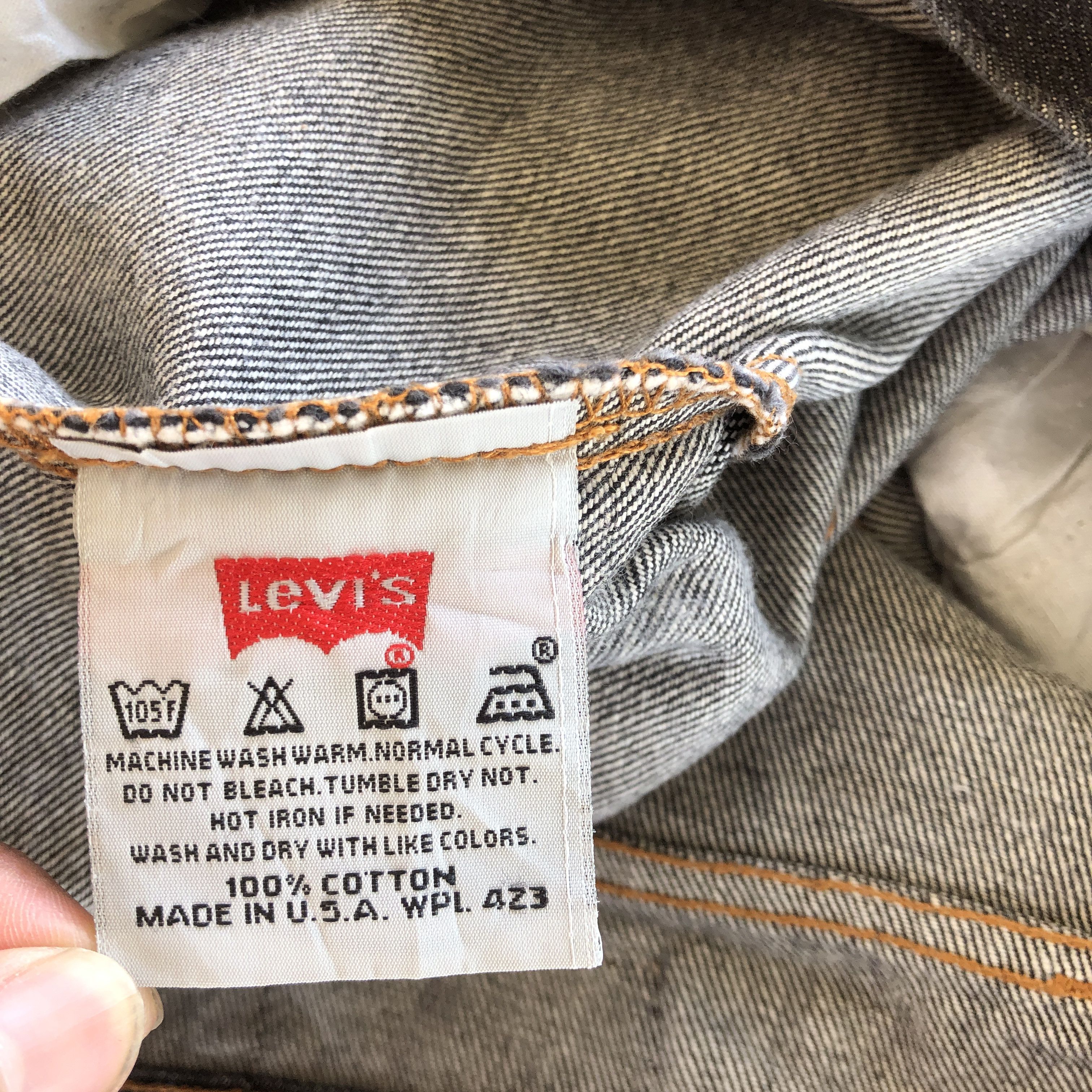 Levi's Vintage Levis 501 Ripped Jeans Levi's Faded Black Denim Size US 38 / EU 54 - 10 Thumbnail