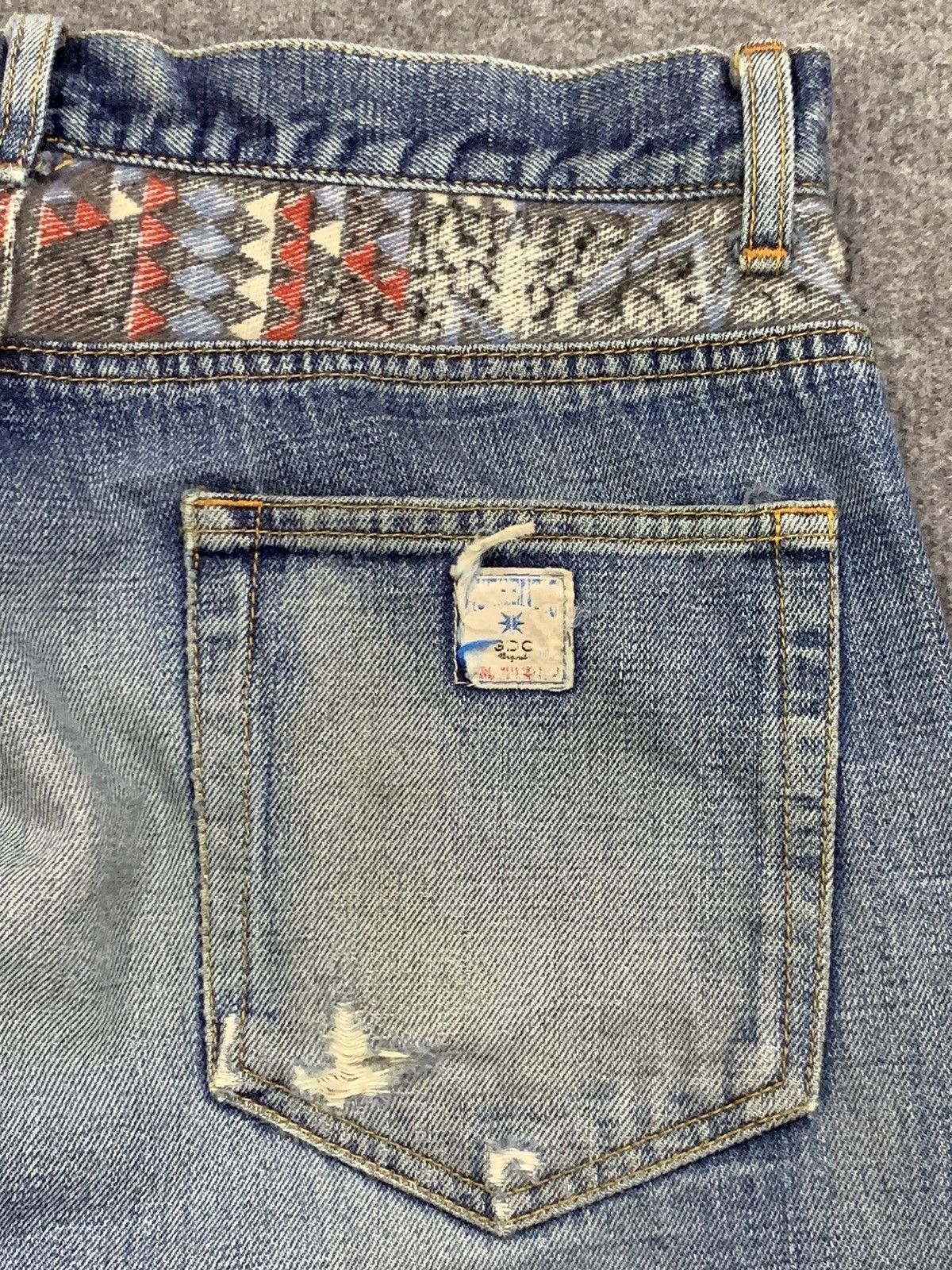 14th Addiction DISTRESSED GDC SELVEDGE DENIM & NICE FADED. Size US 31 - 3 Thumbnail