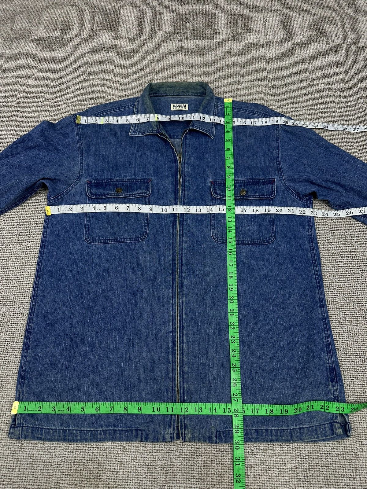 Kansai Yamamoto Kansai Jeans Vintage Zipper Jacket Z266 Size US L / EU 52-54 / 3 - 6 Thumbnail