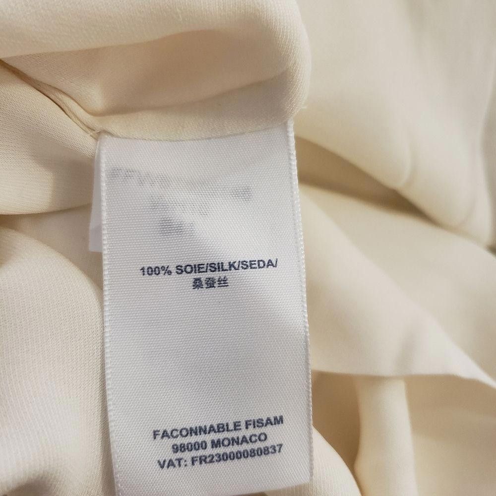Faconnable CT1123a Faconnable Ladies Beige Blouse 100% Silk Size 46 Size M / US 6-8 / IT 42-44 - 8 Thumbnail