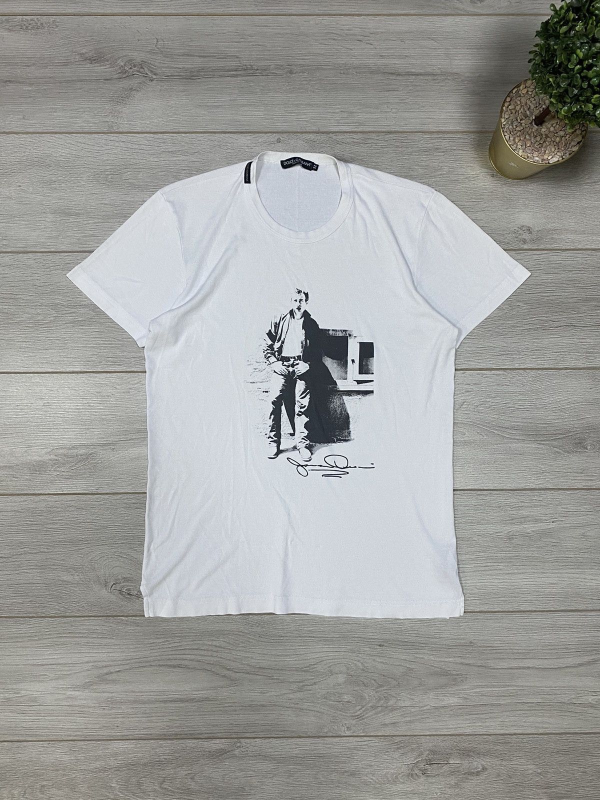 Dolce & Gabbana Dolce & Gabbana James Dean vintage big print logo t-shirt Size US L / EU 52-54 / 3 - 1 Thumbnail