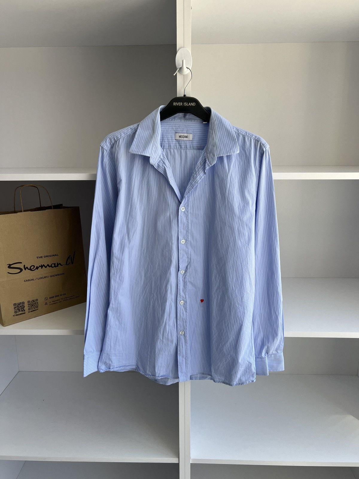 Moschino × Vintage Vintage Moschino Button Up Shirt Size US M / EU 48-50 / 2 - 4 Thumbnail