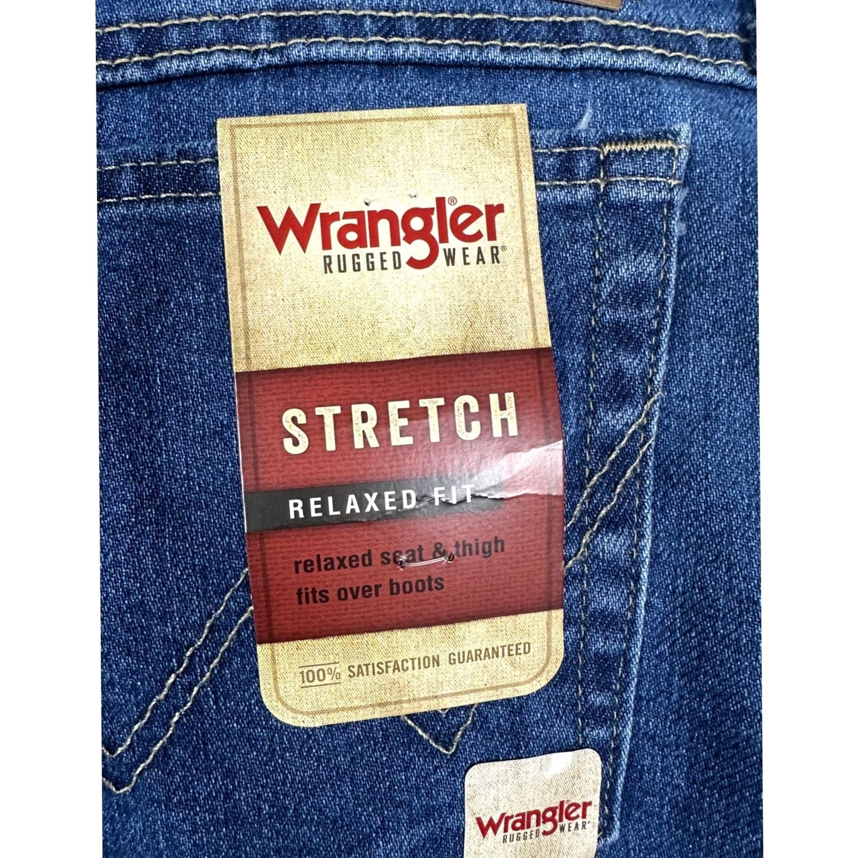 Wrangler VINTAGE- no, actually not vintage. Wrangler Jeans Mens 50x32 Blue Relaxed Fit Straight 5-Pocket Denim Casual Mens Size US 34 / EU 50 - 2 Thumbnail