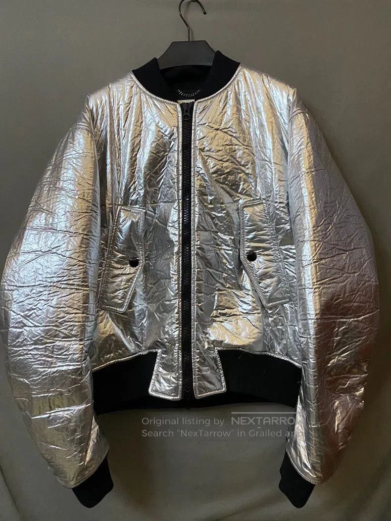 Dries Van Noten Dries Van Noten Silver Bomber Jacket. Size US M / EU 48-50 / 2 - 2 Thumbnail