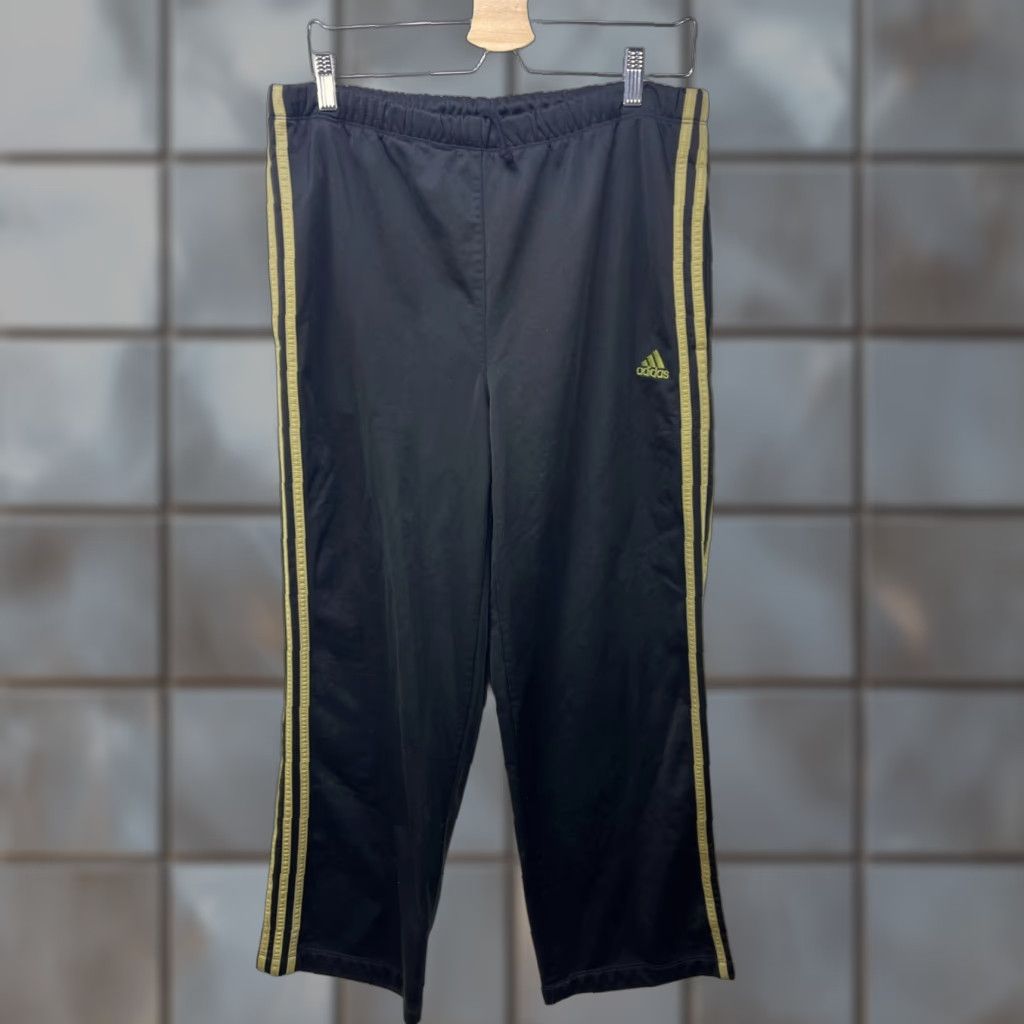 Adidas VINTAGE Adidas Baggy Track Pants Large Pants Men 34 Black 90s Cargo Pocket 5-Pocket Logo Size US 33 - 1 Thumbnail
