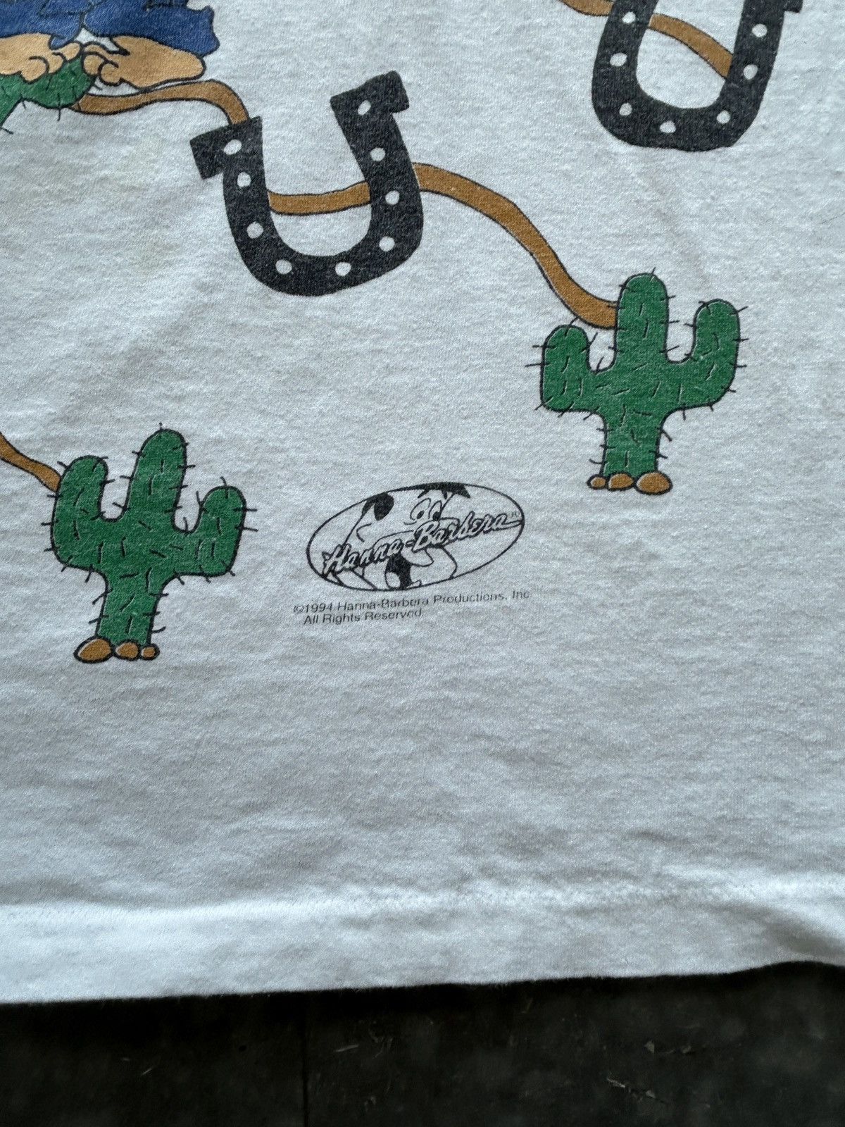 Vintage Vintage 90s Bam Bam and Pebbles Flintstones AOP Graphic Tee Size US XL / EU 56 / 4 - 3 Thumbnail