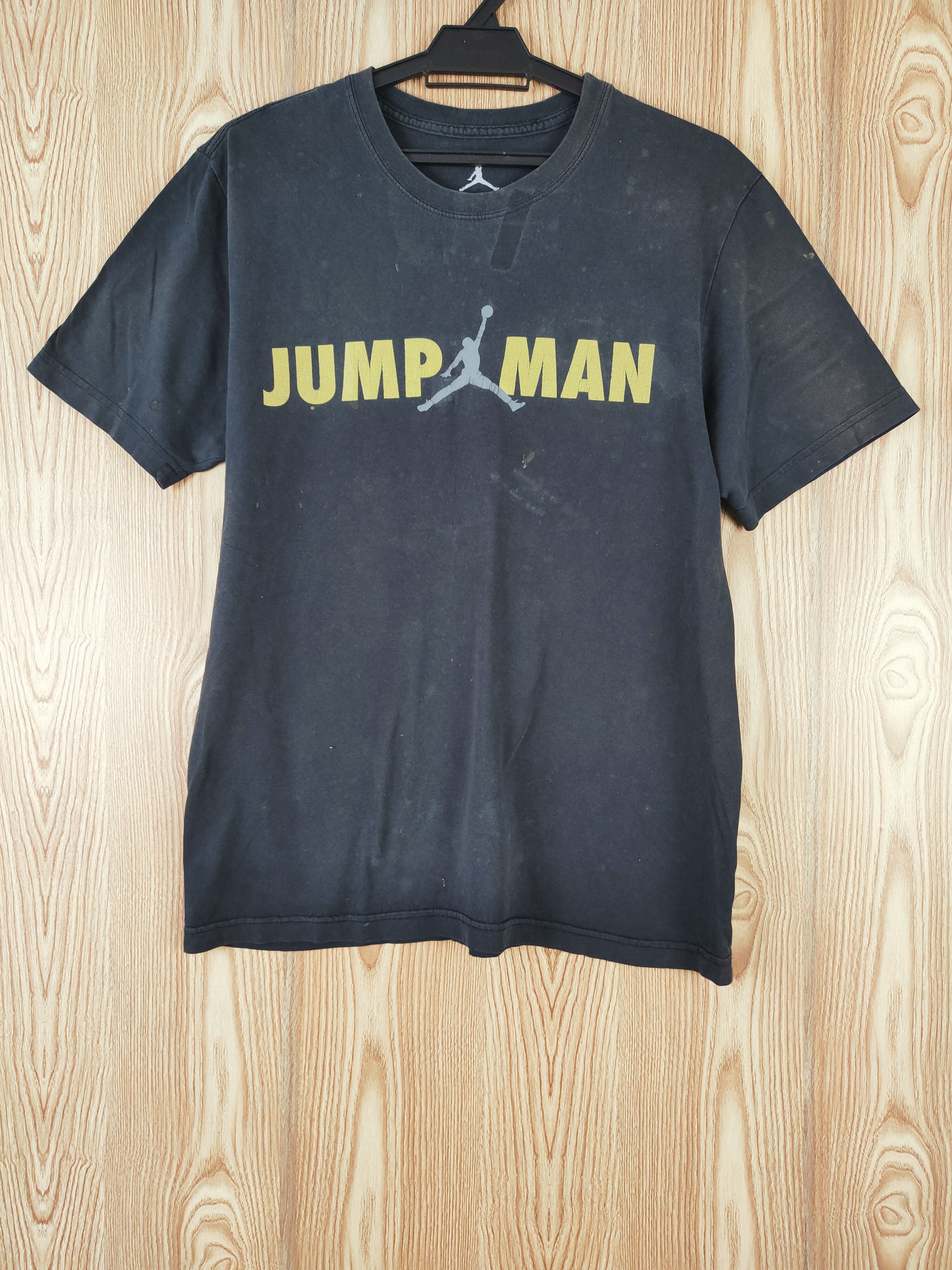 Vintage Jump Man Black Faded Short Sleeve T-shirts #W183 Size US M / EU 48-50 / 2 - 1 Thumbnail