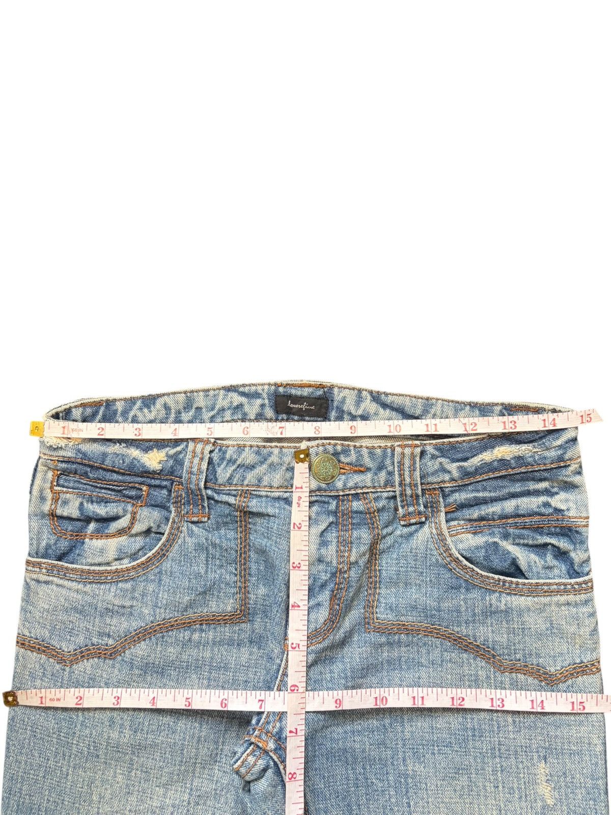 Diesel Vintage Japanese Brand Distress Low Rise Flare Jeans Size 29" - 6 Thumbnail