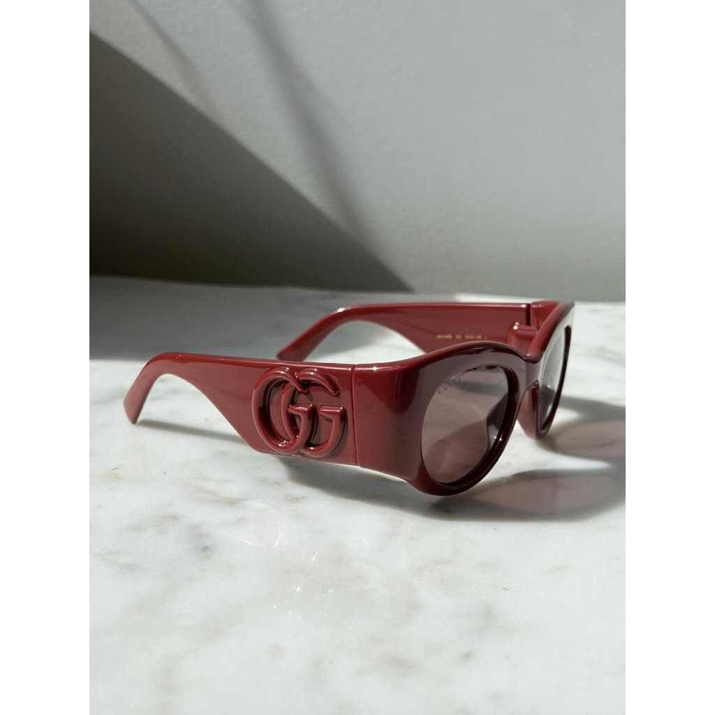 NEW Gucci GG1544S Burgundy Thick Rim Marmont Sunglasses