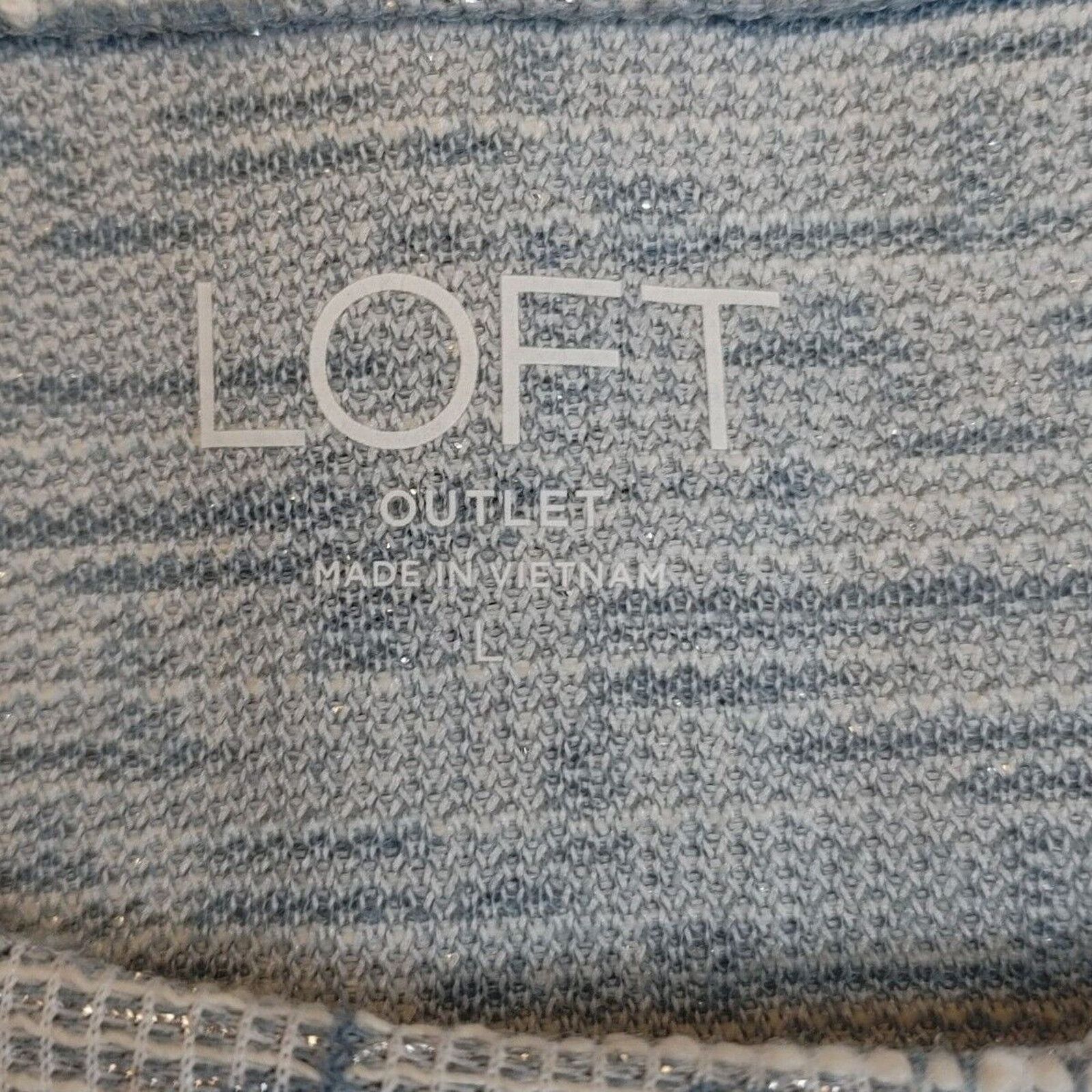 Other Loft Outlet Women's Gray Thick Rolled Cuff T-shirt Blouse LG Size L / US 10 / IT 46 - 3 Thumbnail