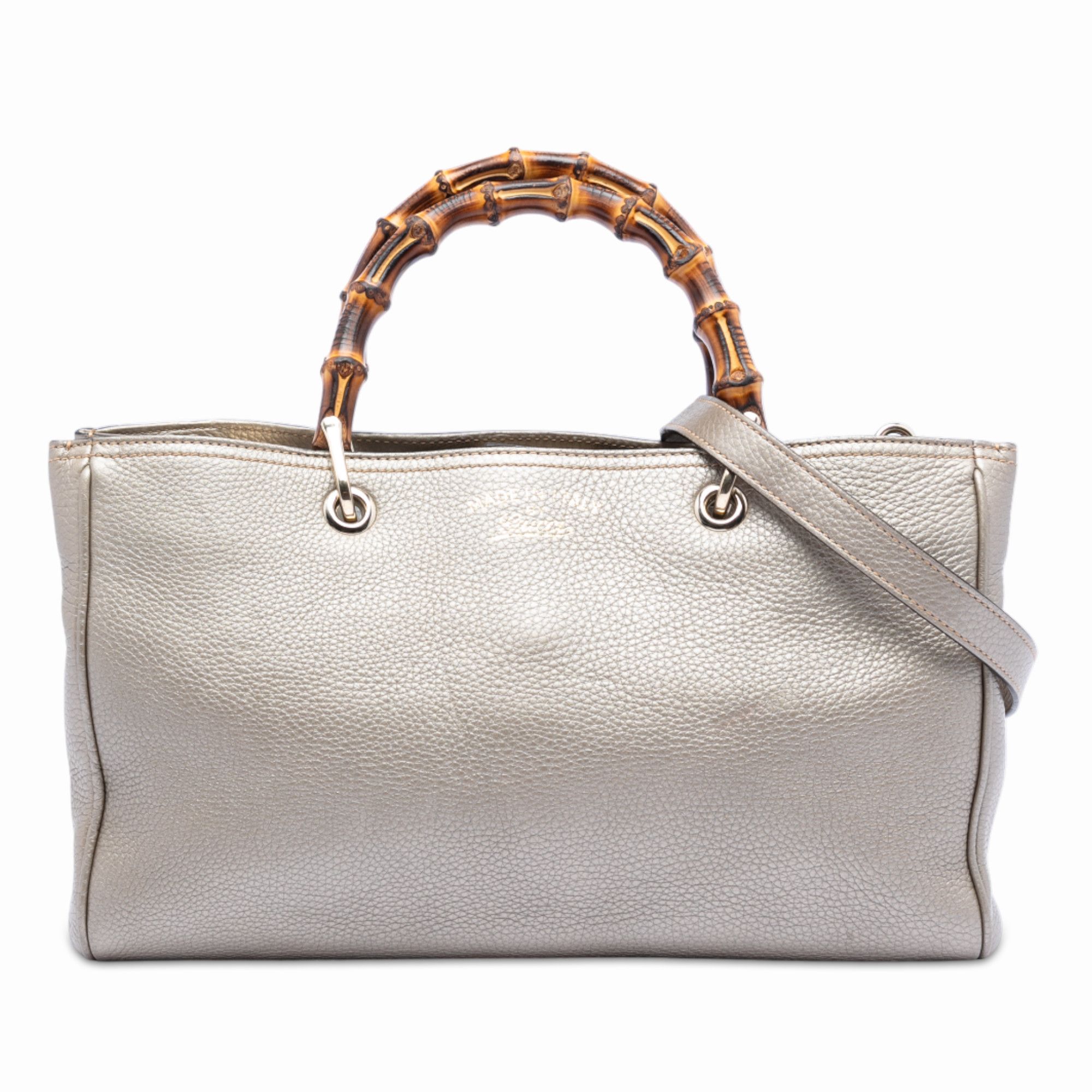 Gucci Gucci Medium Calfskin Bamboo Shopper Satchel Size ONE SIZE - 1 Thumbnail