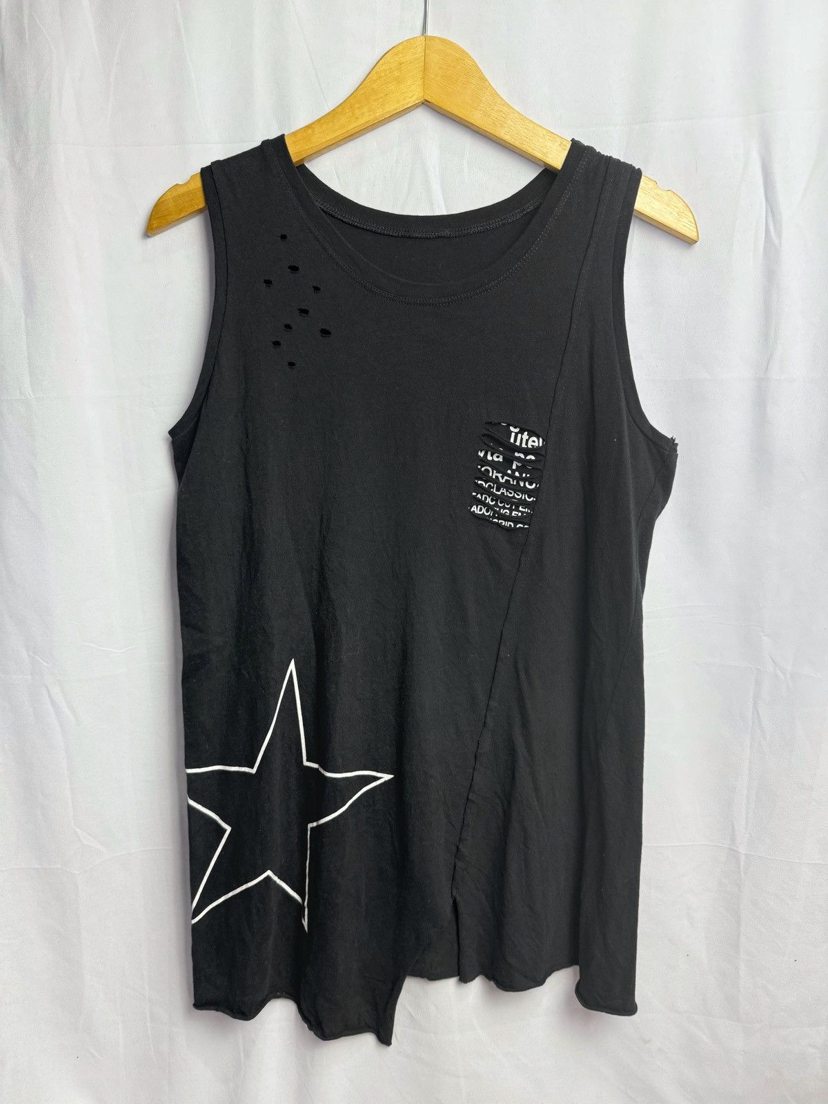 If Six Was Nine Flared Aysmmetrical Tank Top Stars Distressed Size US M / EU 48-50 / 2 - 2 Thumbnail