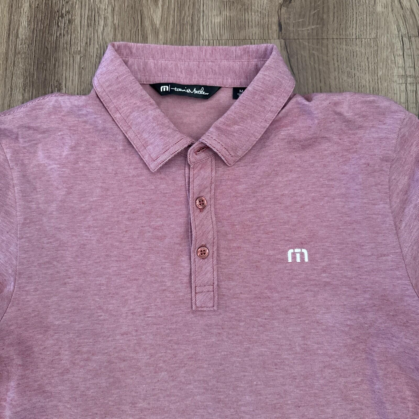 TravisMathew Travis Mathew Zinna Golf Polo Heather Cardinal Short Sleeve Size US M / EU 48-50 / 2 - 3 Thumbnail