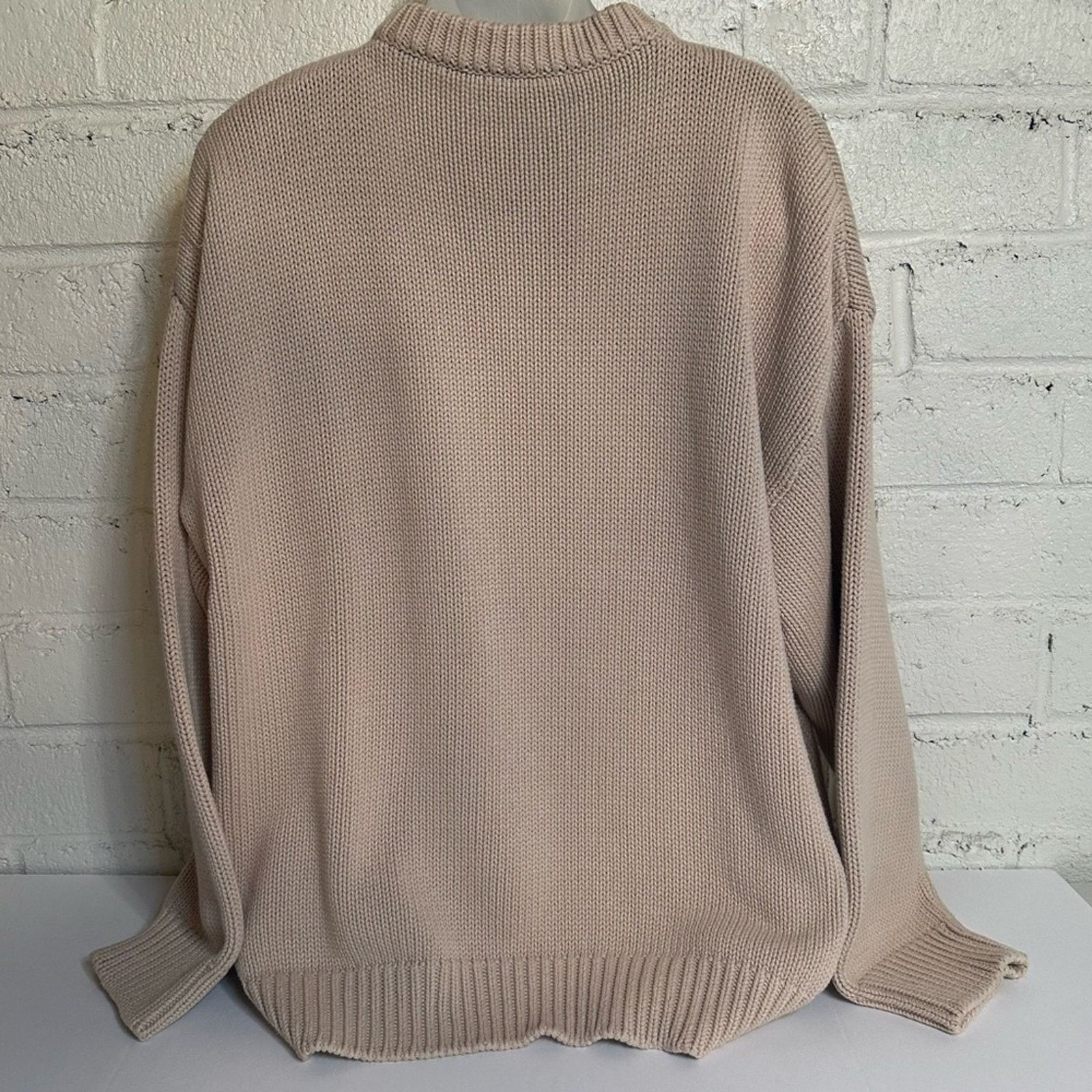 Balenciaga '21 Embroidered BB Crest Beige Cotton Jumper size Unifit M Size US M / EU 48-50 / 2 - 9 Thumbnail