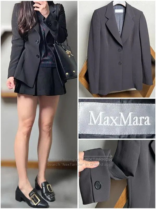 Max Mara MaxMara Black Wool Women's Blazer . Size XXS / US 00 / IT 34 - 1 Thumbnail
