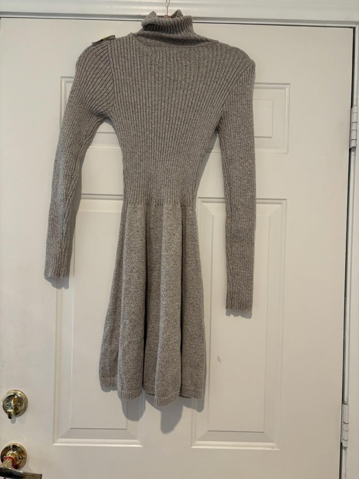 Abercrombie & Fitch Womens sz X Arerocrombie and Fitch beige sweater dress #332 Size S / US 4 / IT 40 - 2 Thumbnail