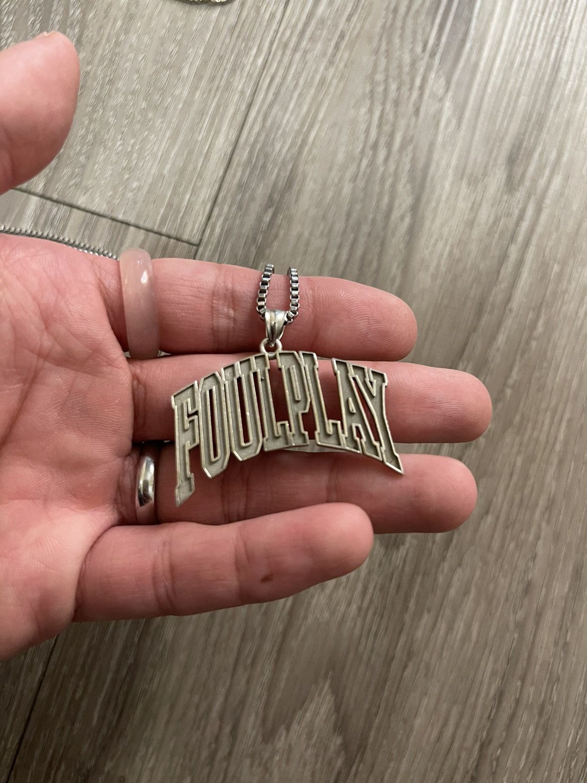 Foulplay Company Foulplay College Logo Micro Pendant Silver Size ONE SIZE - 1 Thumbnail