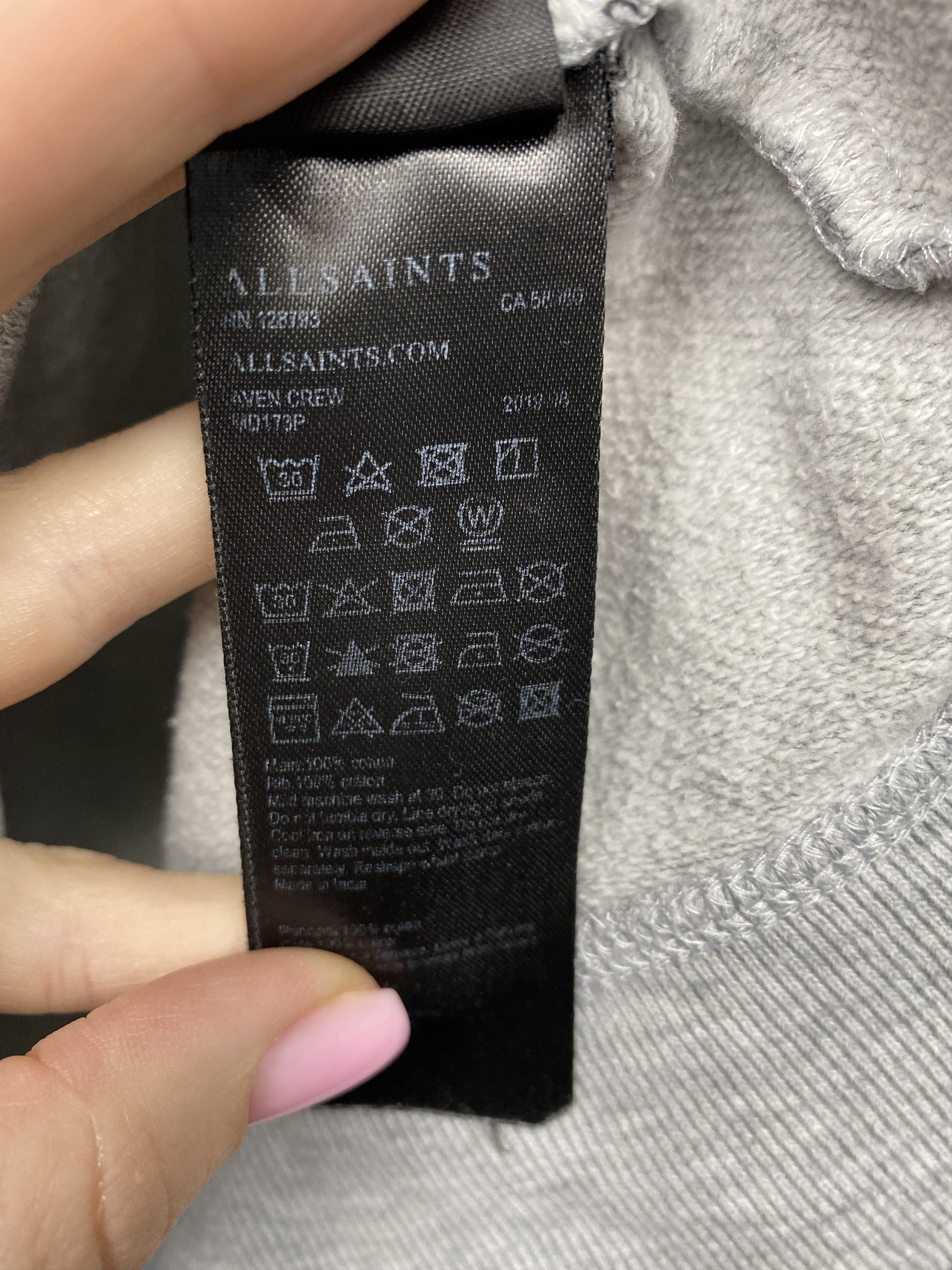 Allsaints Allsaints Vintage Mens Aven Crew Neck Sweatshirt Size US L / EU 52-54 / 3 - 5 Thumbnail