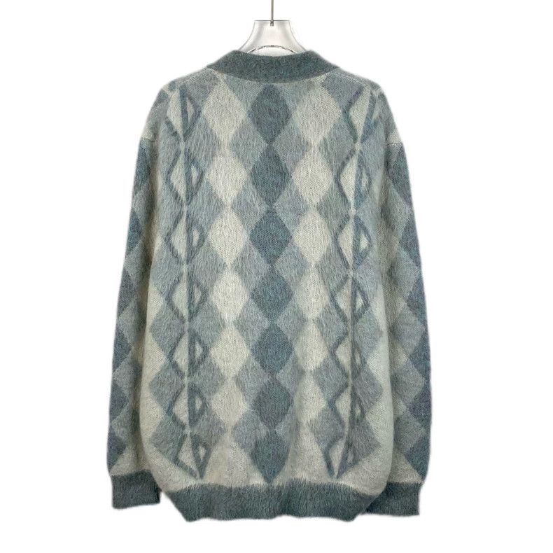 Dior Dior Color-blocked diamond-shaped plaid horsehair V-neck lo Size US M / EU 48-50 / 2 - 2 Thumbnail