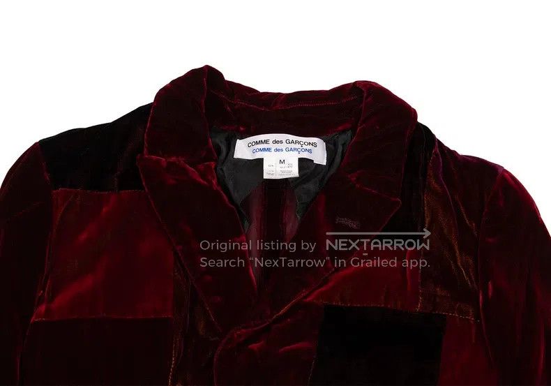 Comme des Garcons Comme des Garcons Color-block velvet tailcoat jacket Size M / US 6-8 / IT 42-44 - 4 Thumbnail