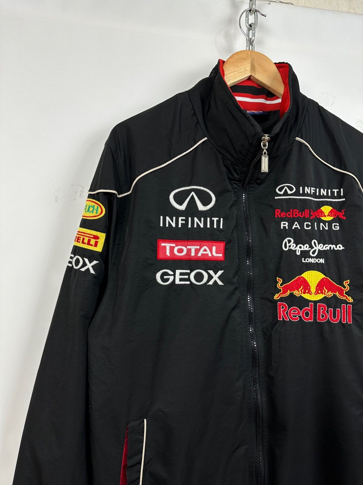 Red Bull Vintage Infinity Red Bull Pepe Jeans Light Racing Jacket Size US XL / EU 56 / 4 - 9 Thumbnail