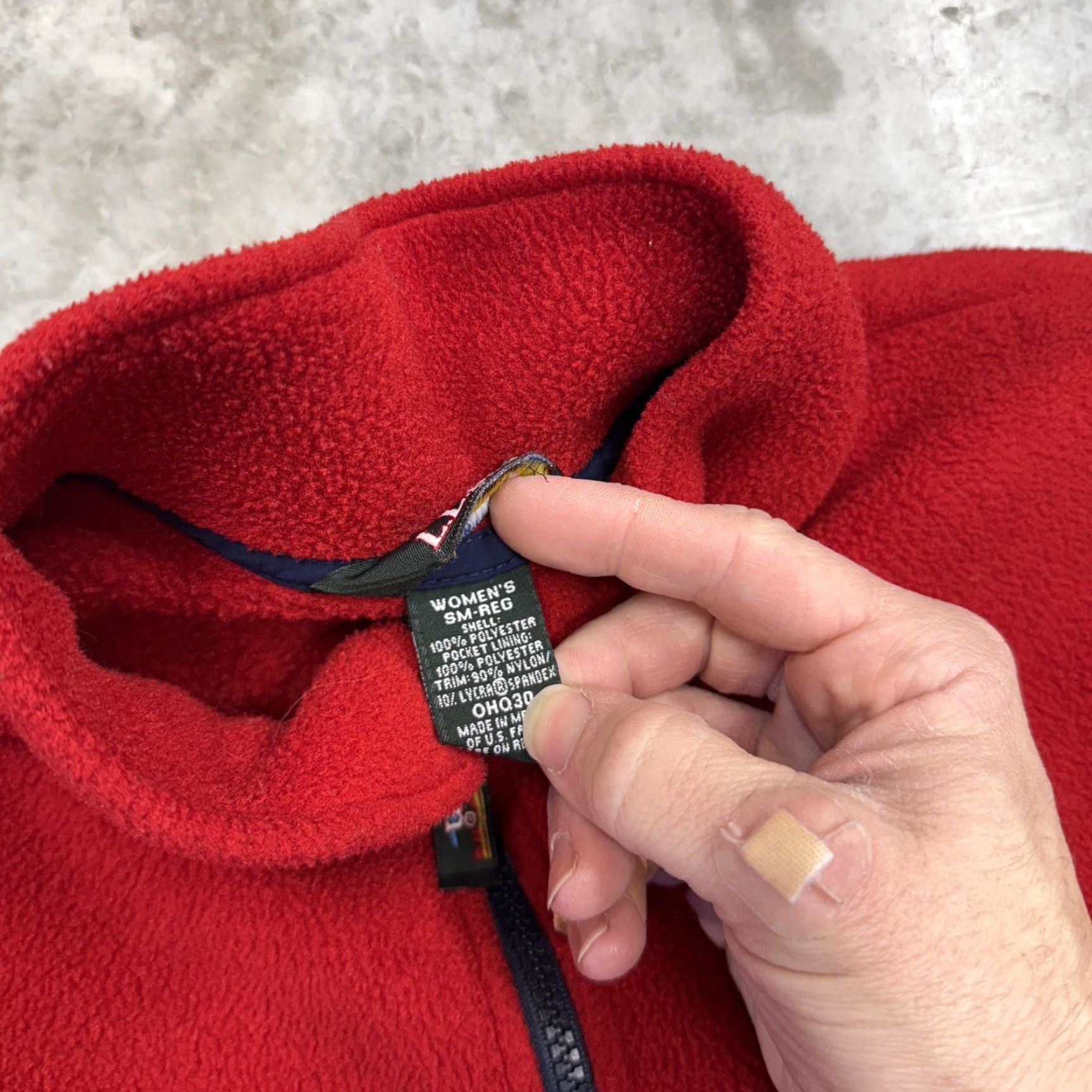 Vintage VINTAGE L.L. Bean Fleece Jacket Womens Small Red Full Zip Stand Collar 90s Size S / US 4 / IT 40 - 3 Thumbnail