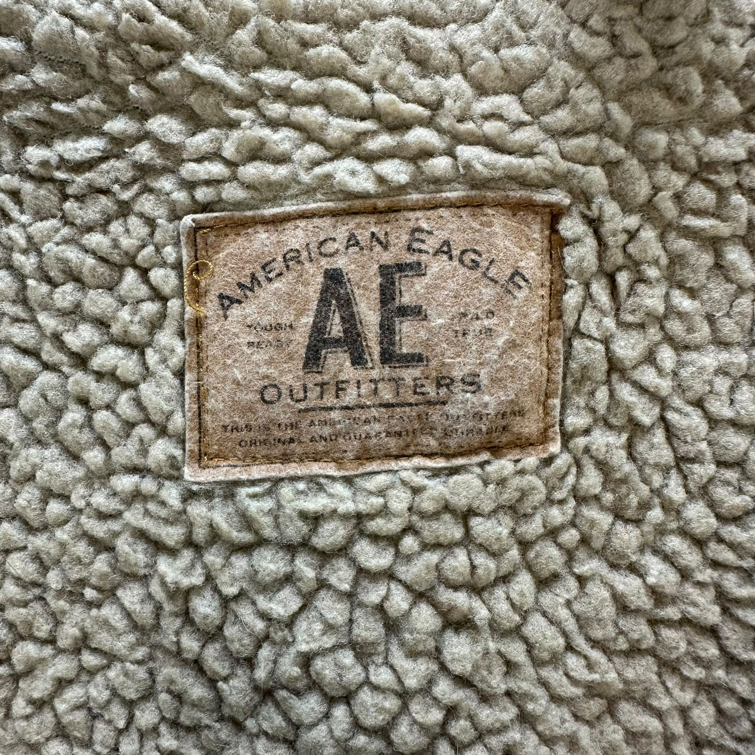 American Eagle Outfitters 90's AMERICAN EAGLE OUTFITTERS Green Sherpa Jacket #A39-0895 Size US L / EU 52-54 / 3 - 8 Thumbnail