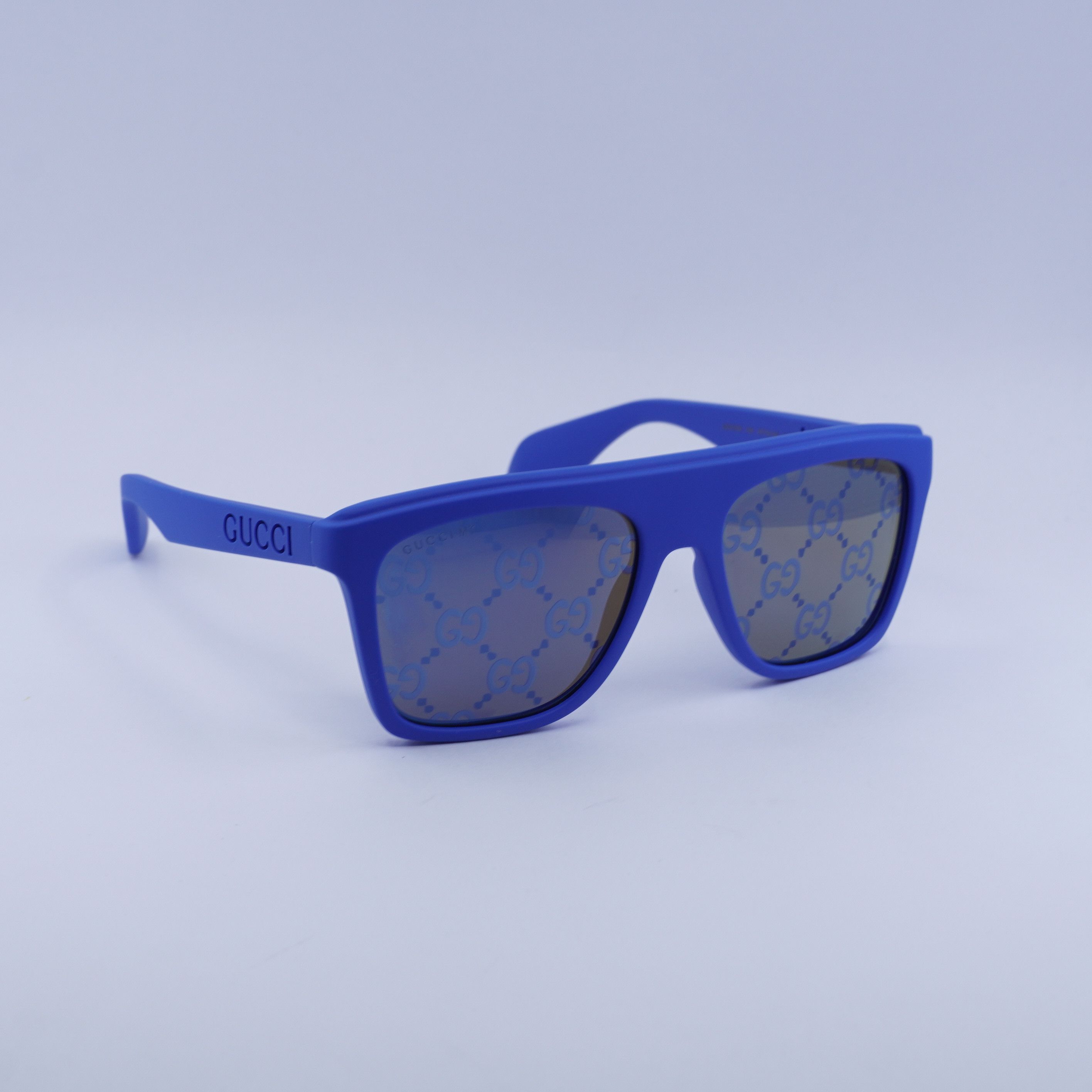 Gucci 🕶️ New Gucci GG1570S 004 Sunglasses - Matte Blue Frame Size ONE SIZE - 5 Thumbnail